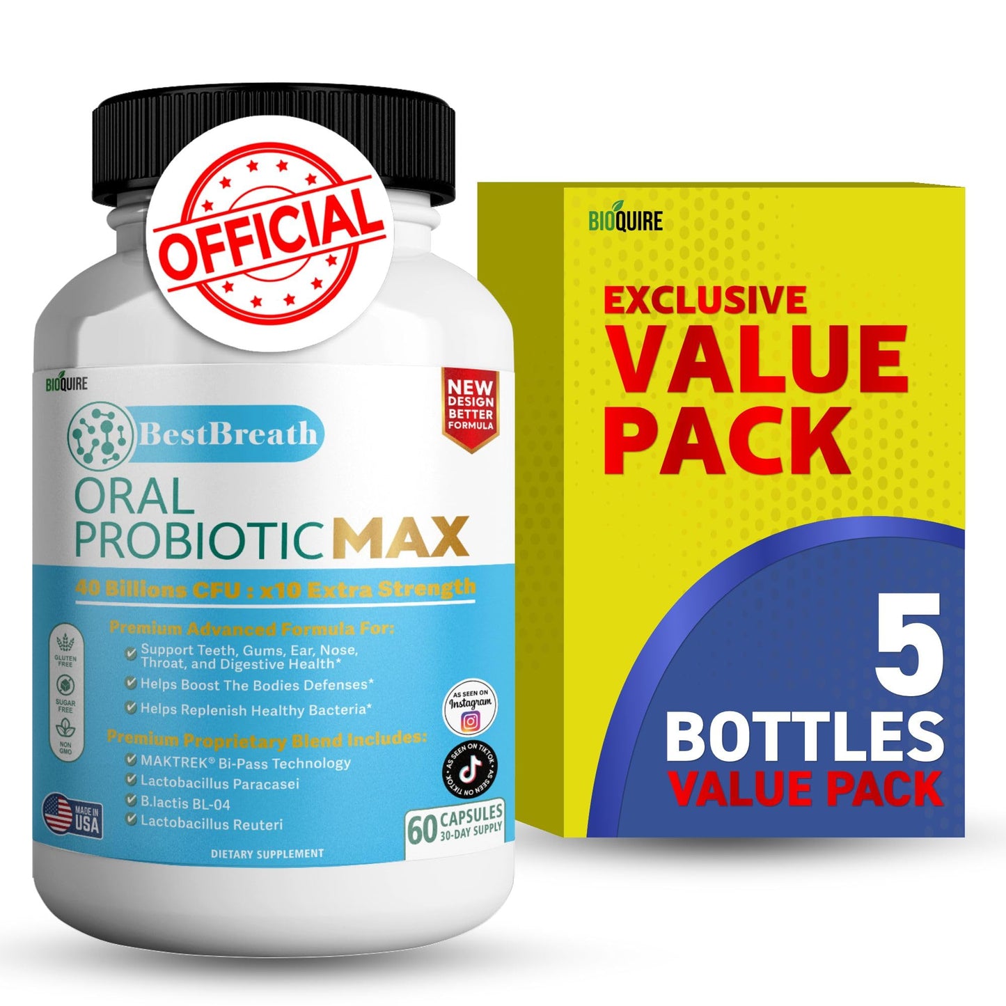 BIOQUIRE BestBreath Oral Probiotic MAX Capsule 60 Capsules