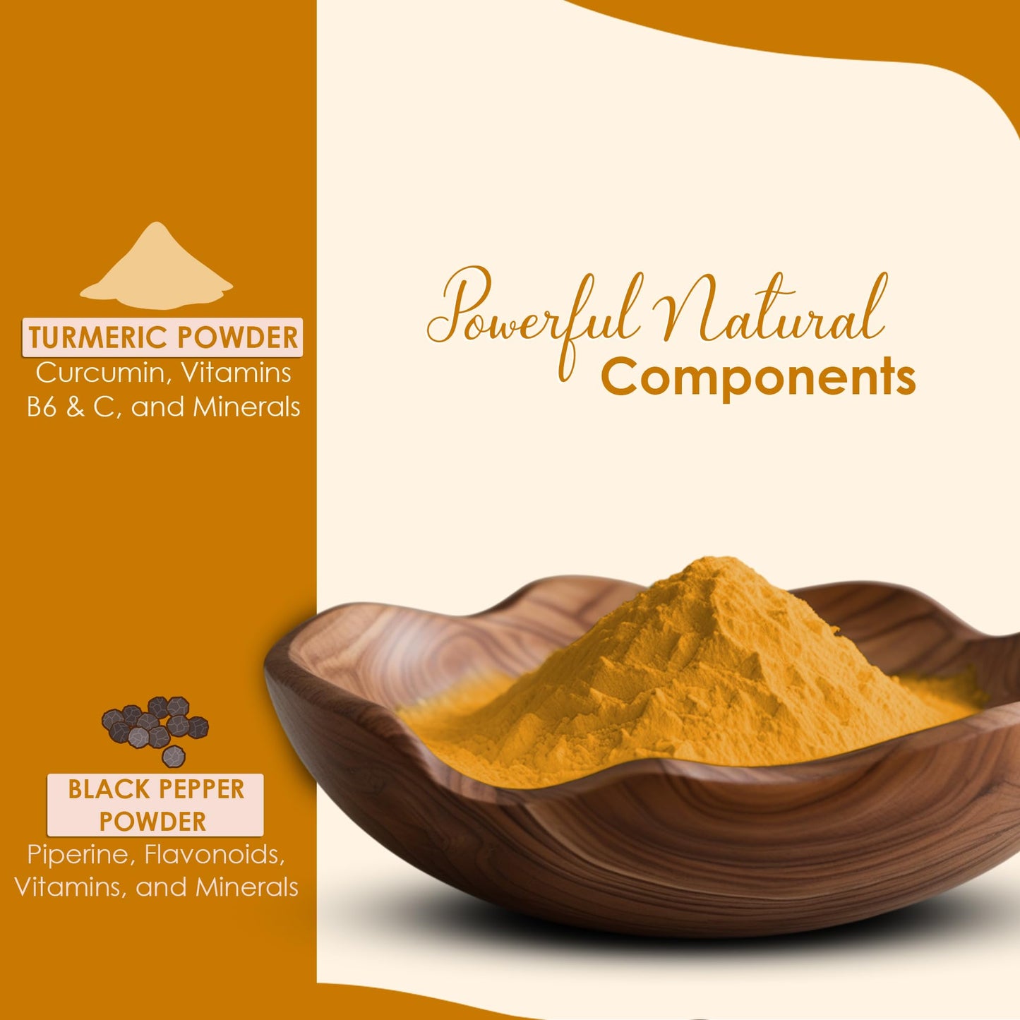 Minature Mi Nature Turmeric Powder with Black Pepper, 454 g