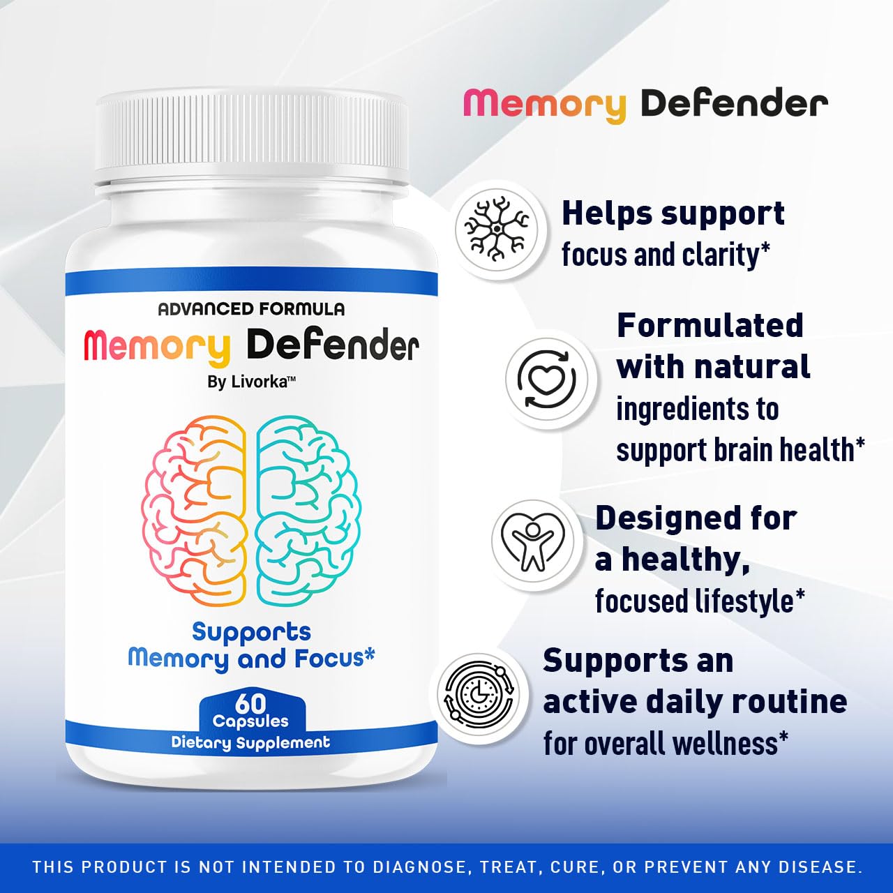 LIVORKA Memory Defender Capsules, 180 Capsules