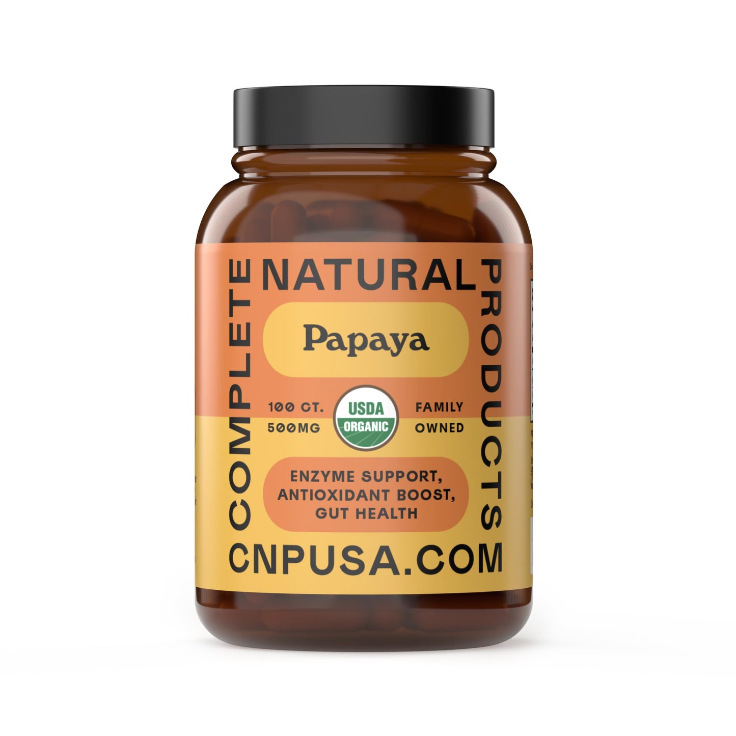 Complete Natural Products Organic Papaya Enzymes & Digestive Enzymes 100 Capsules Bundle
