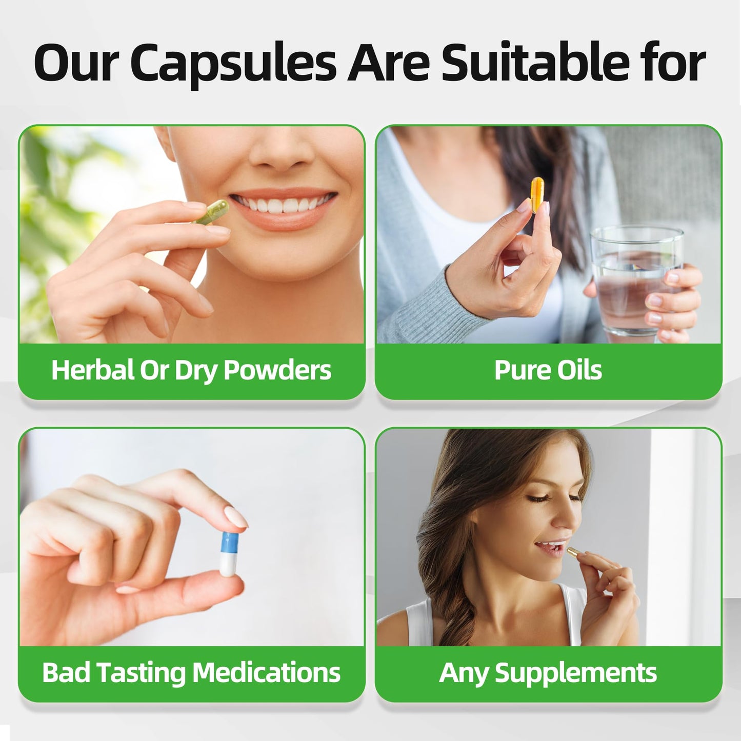 CAPSLogist Empty Capsule Size 000 Clear, Capsule, 500 Count