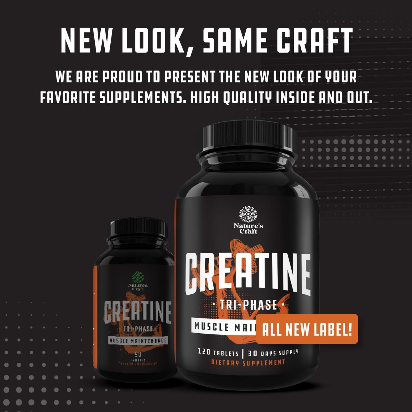 Natures Craft Creatine Tablets 5g - Creatine Monohydrate, Creatine HCL & Pyruvate, 120 Tablets