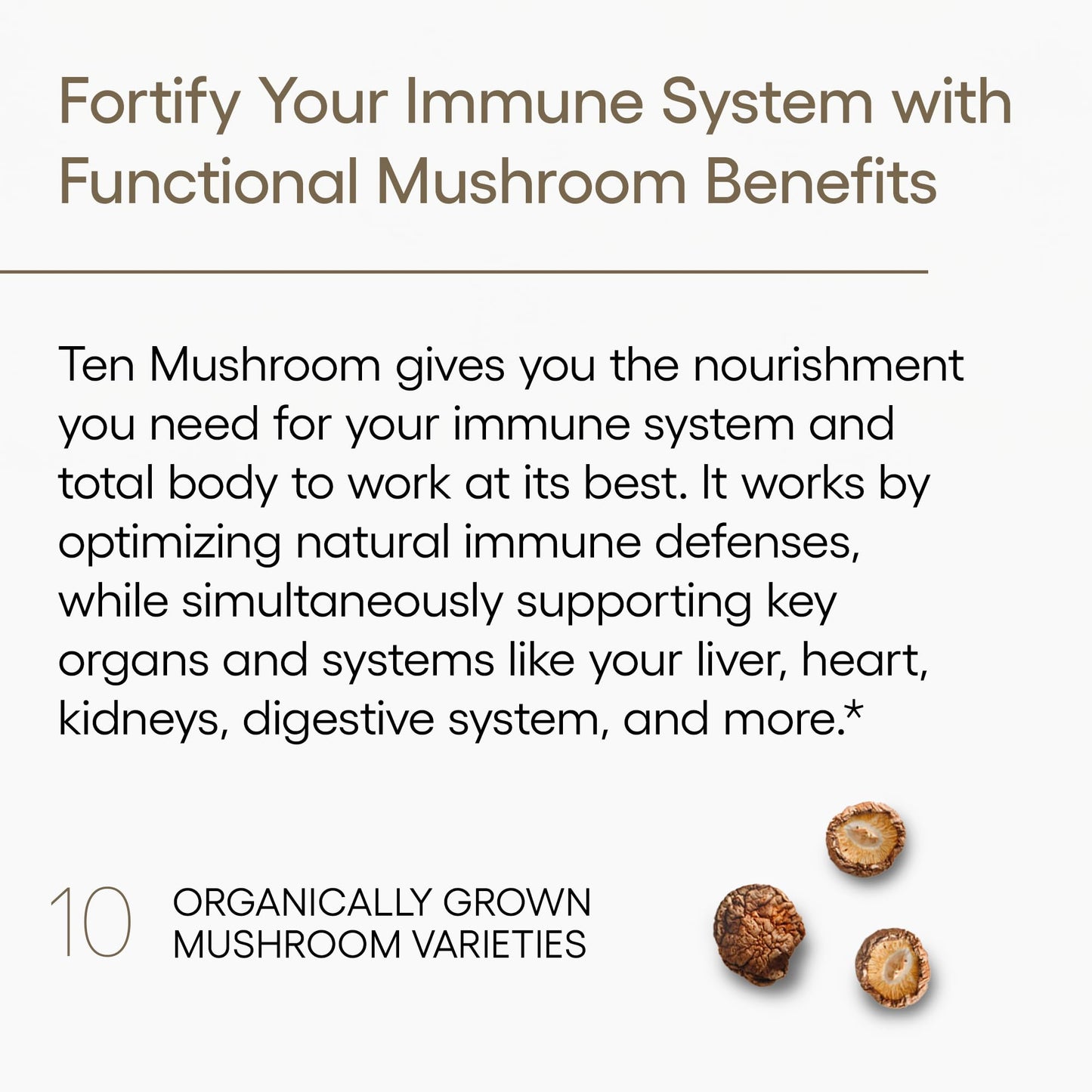 EcoNugenics Ten Mushroom Supplement: Daily Immune Support, 120 capsules