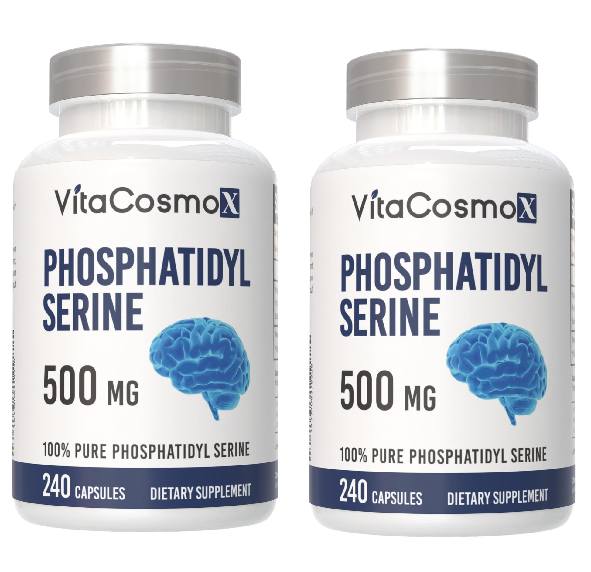VitaCosmoX Phosphatidylserine 500mg Veggie Capsules, 480 Count