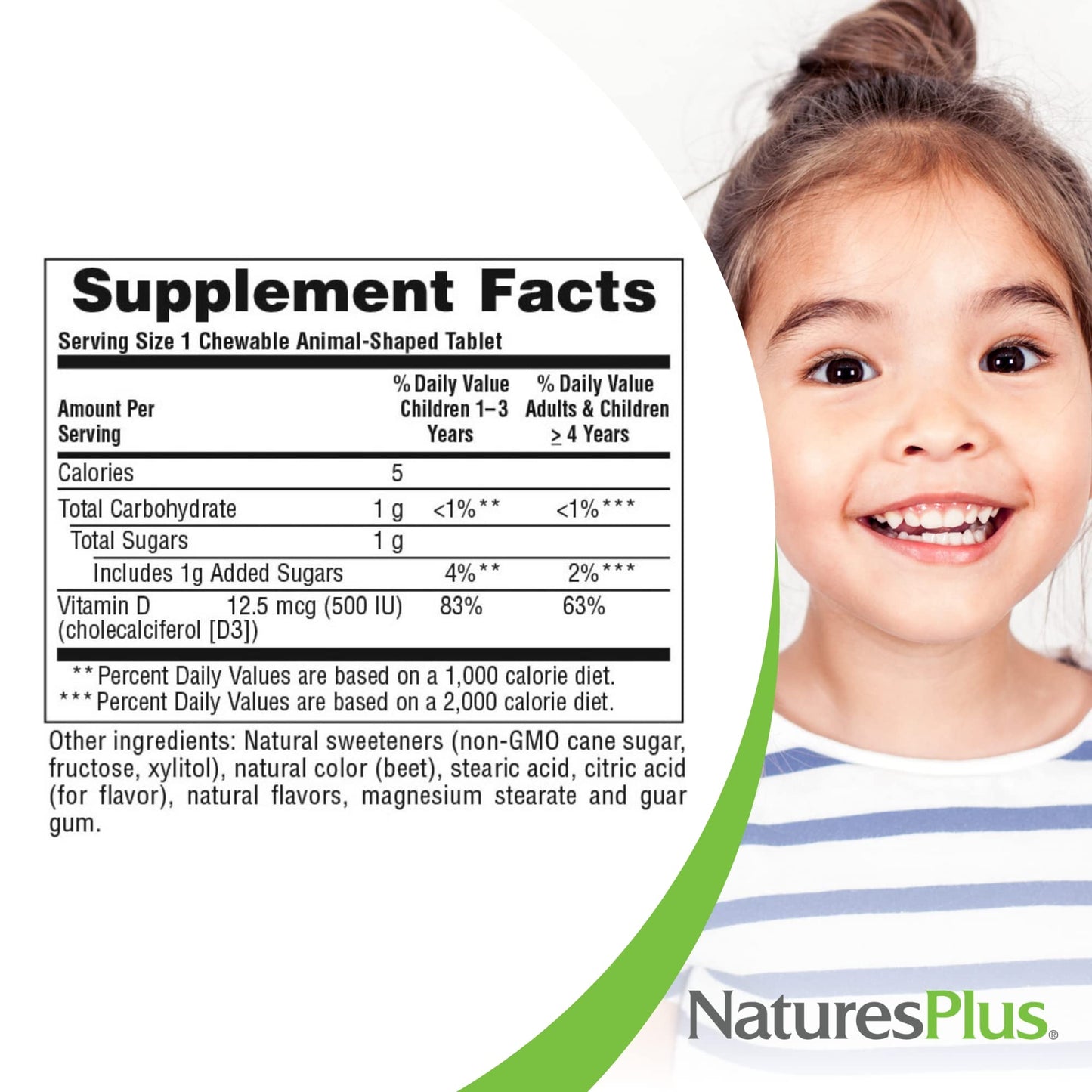 NaturesPlus Animal Parade Vitamin D3 Children’s Chewables 90 Count
