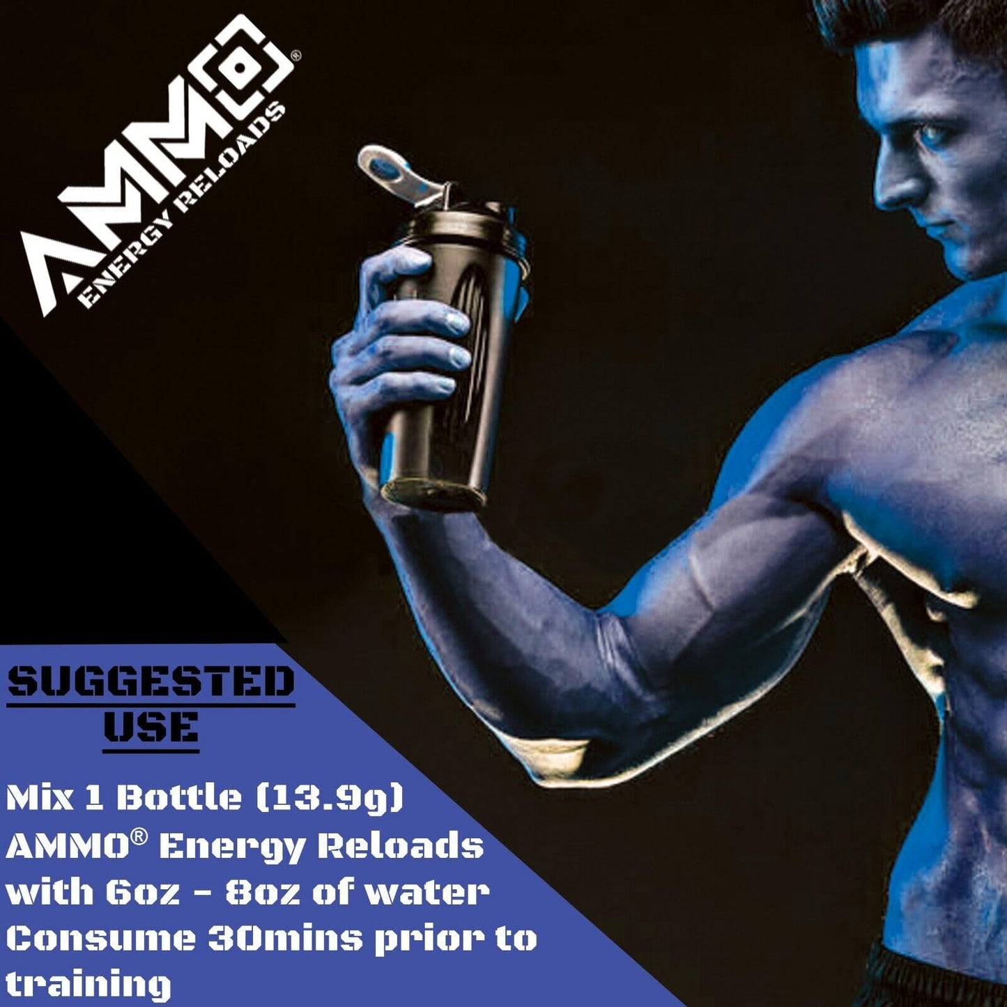 AMMO Pre Workout Berry Powder 96 Servings