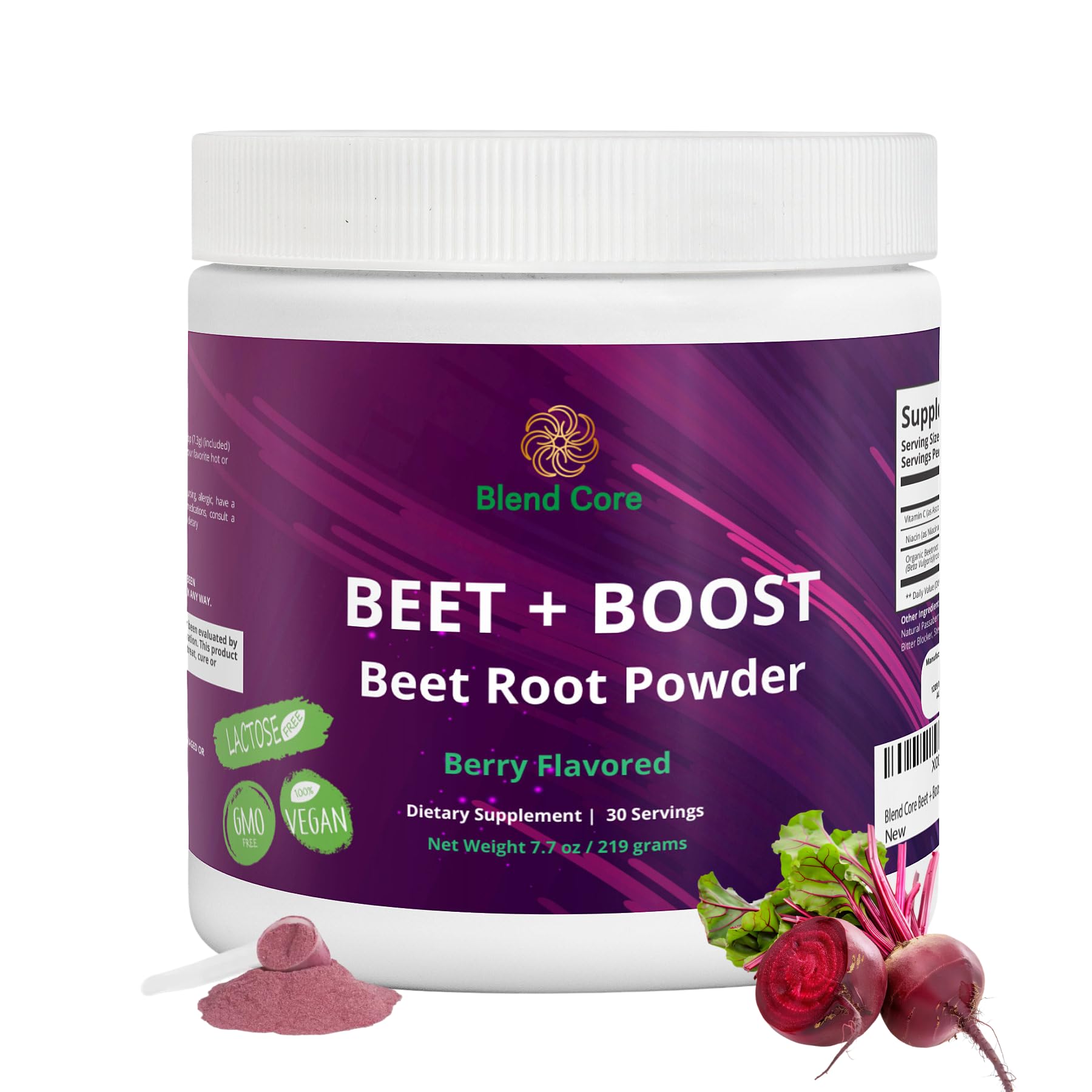 Blend Core Beet + Boost Organic Beet Root Powder, 7.7 oz