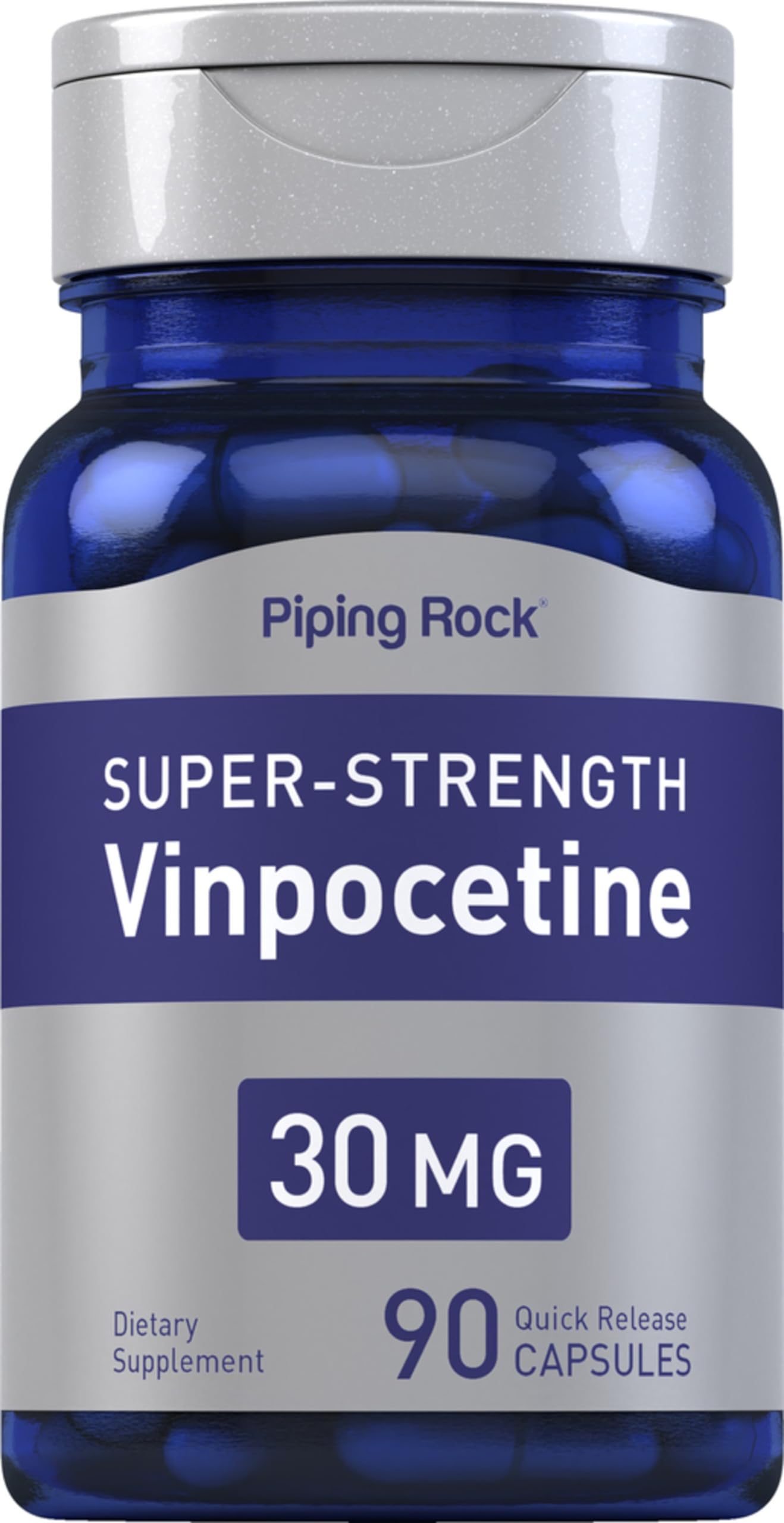 Piping Rock Vinpocetine 30mg Capsules, 90 Count