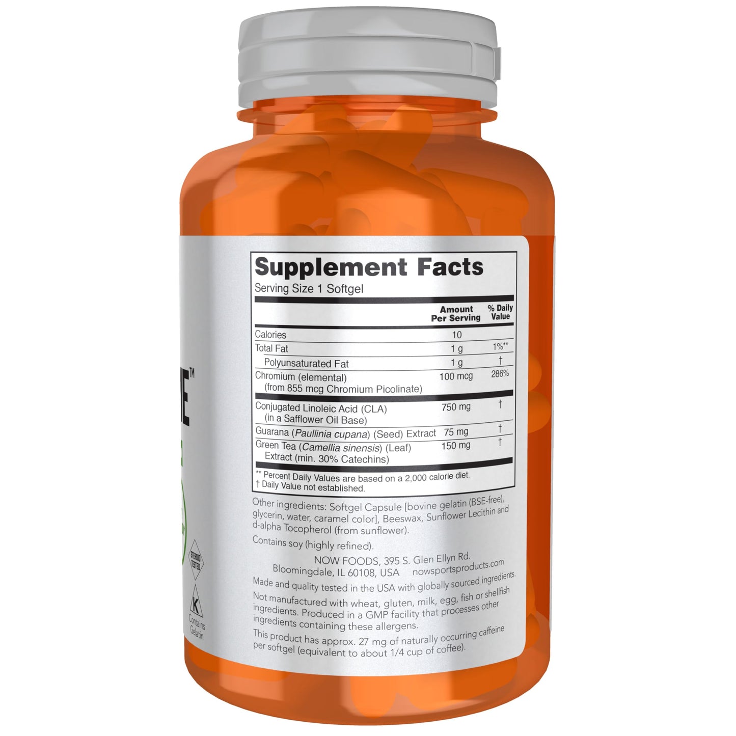 NOW Foods CLA Extreme with Guarana & Green Tea Softgels 90 Softgels