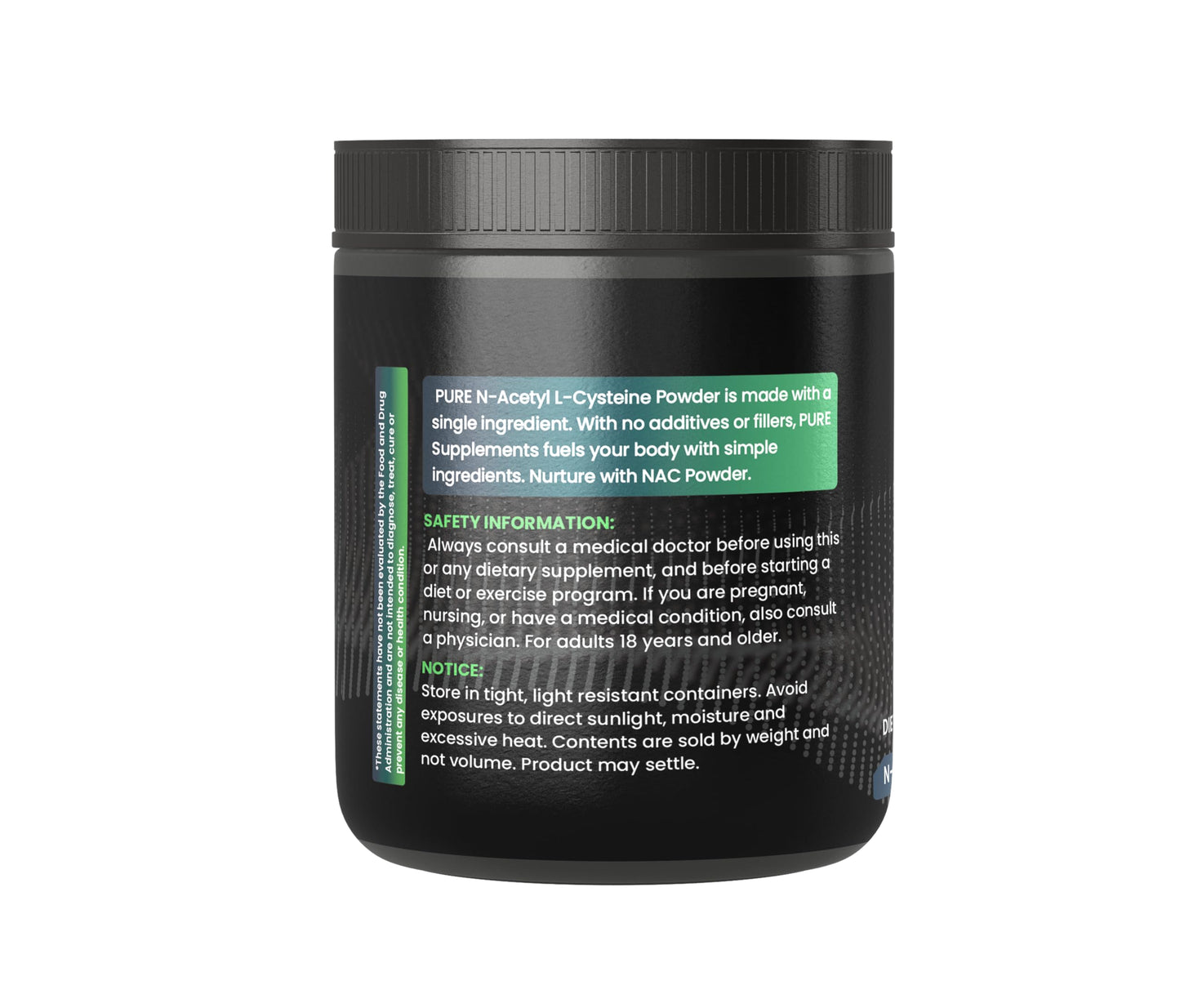 PURE ORIGINAL INGREDIENTS N-Acetyl L-Cysteine Powder, 12.8 oz