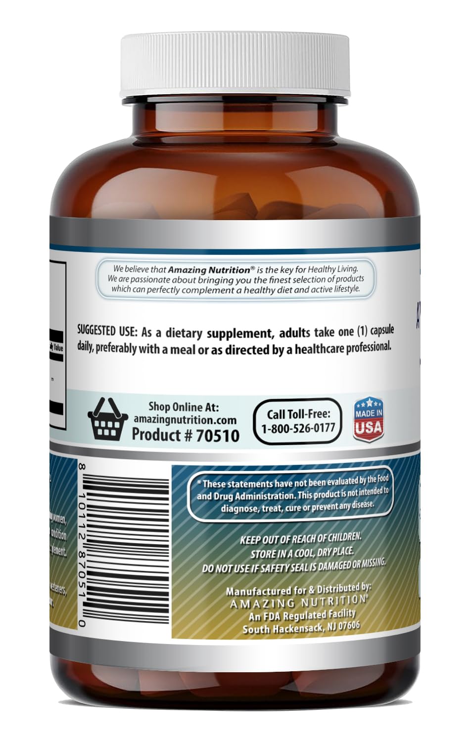 Amazing Nutrition Taurine 1000 Mg Capsule 400 Capsules