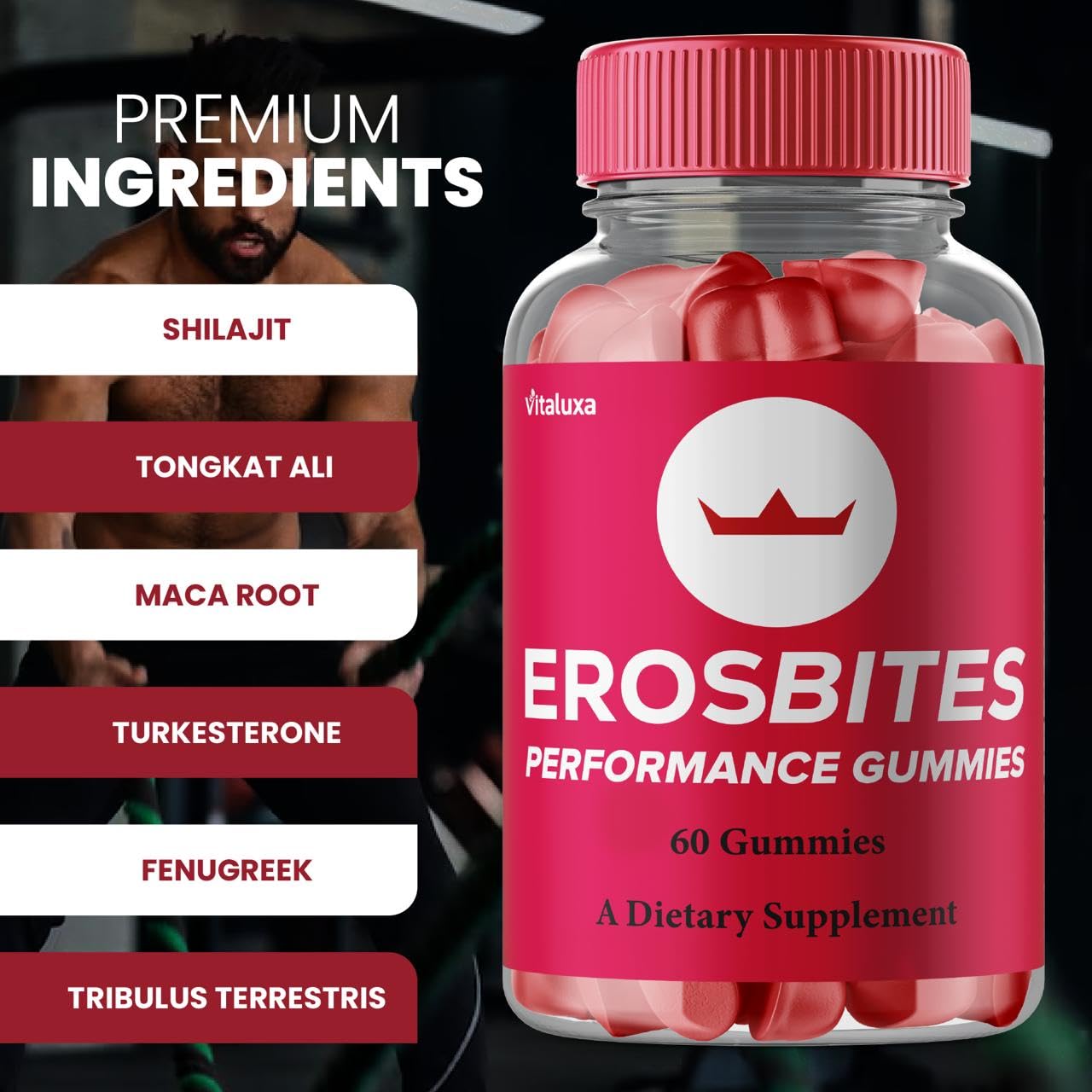 Vitaluxa Eros Bites Gummies 180 Count