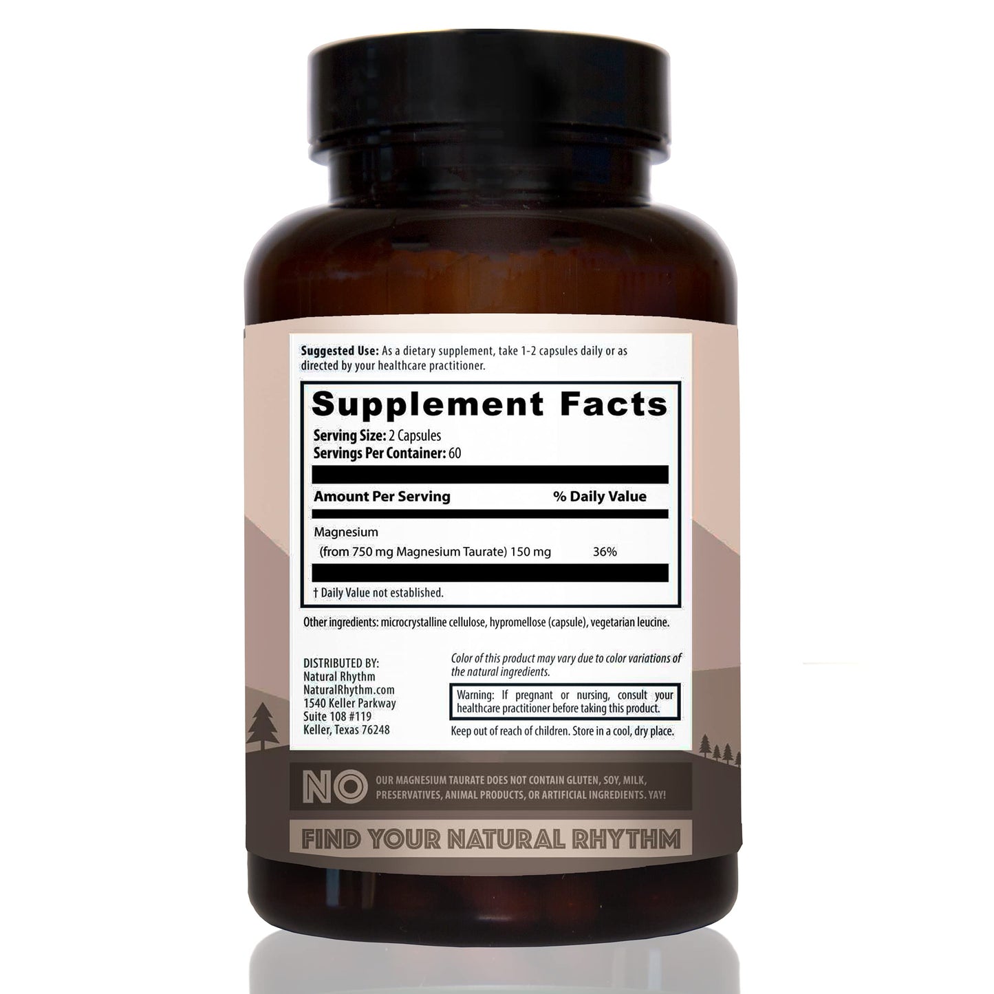 Natural Rhythm Magnesium Taurate + CoQ10-ZEN Bundle Capsules, 2-Pack