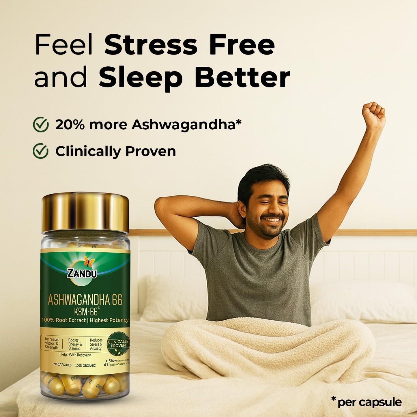 Zandu Ashwagandha Capsule 60 Count