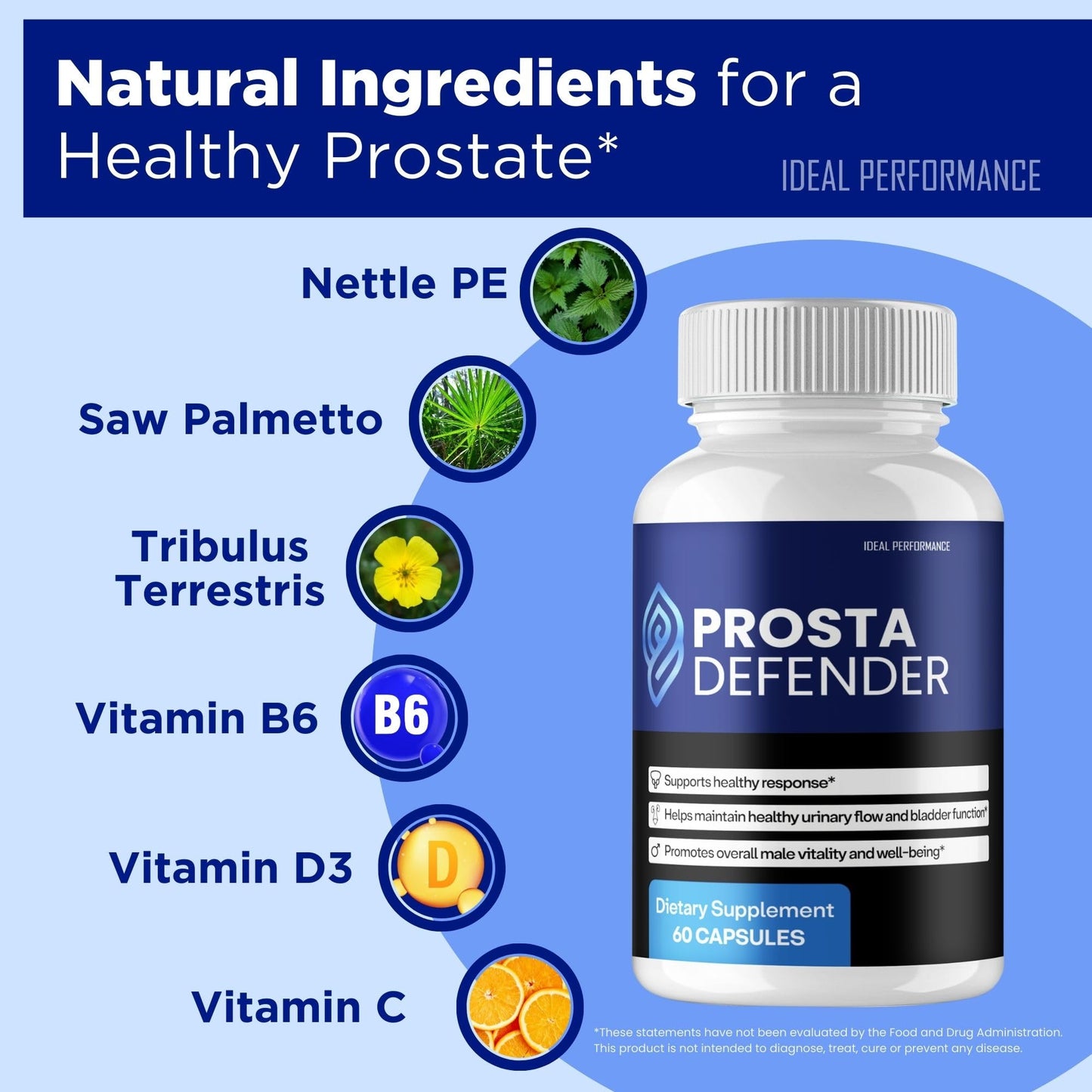IDEAL PERFORMANCE Prosta Defender Capsules 180 Count