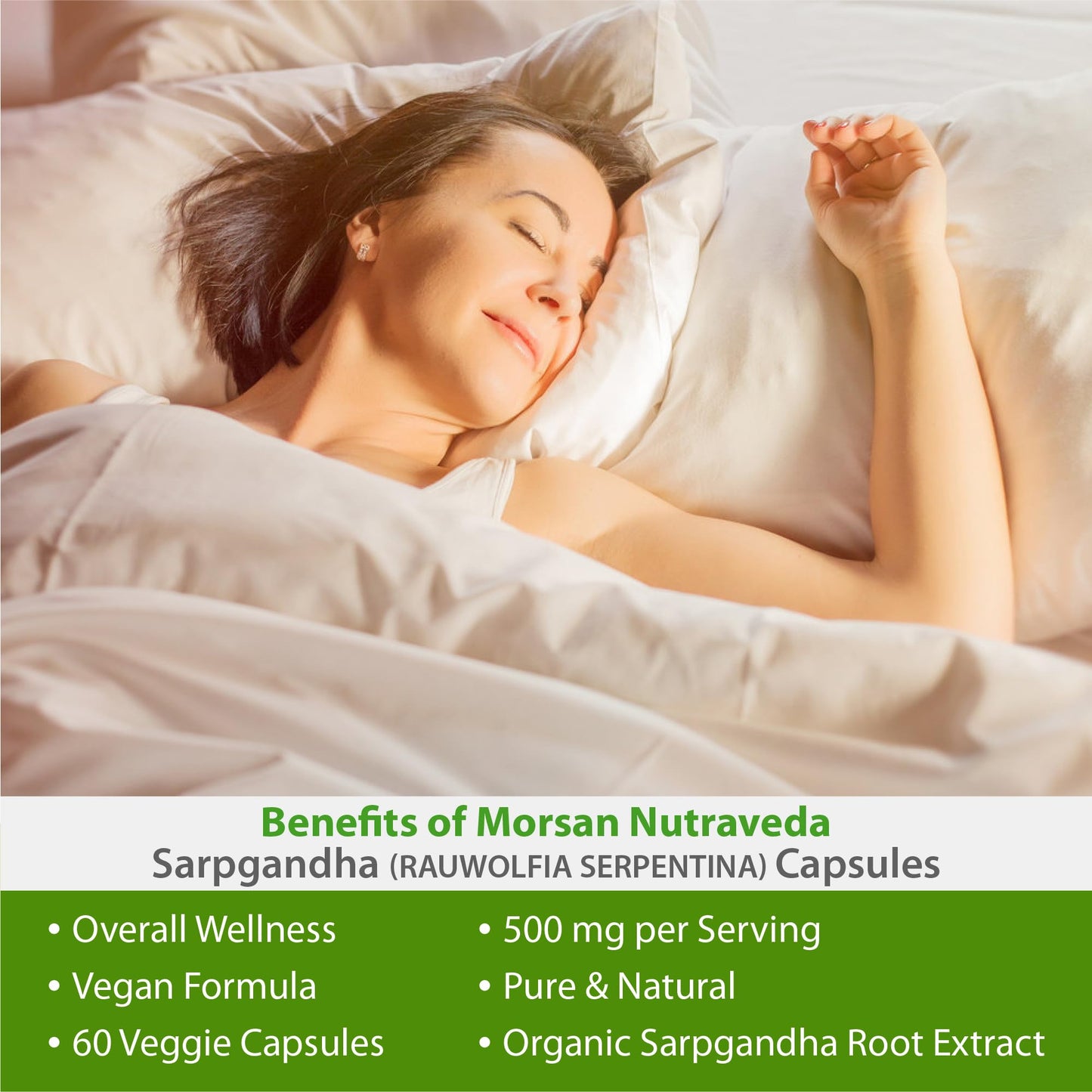 Morsan Nutraveda Rauwolfia Serpentina Extract Capsules, 120 Vegetarian Capsules