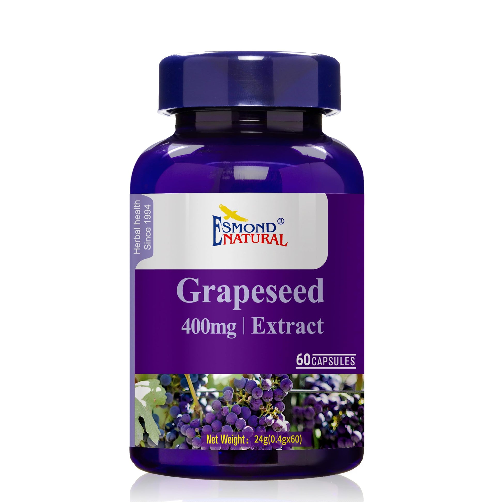 Esmond Natural Grapeseed Extract 400mg Capsules, 480 Count