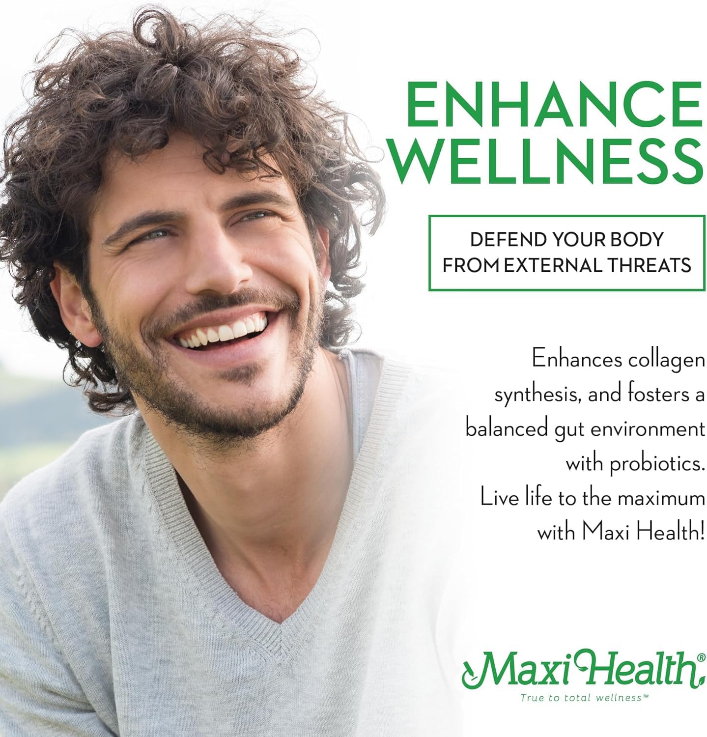 Maxi Health Lysine Complex with Probiotics - L-Lysine 1000mg Capsules, 60 Count