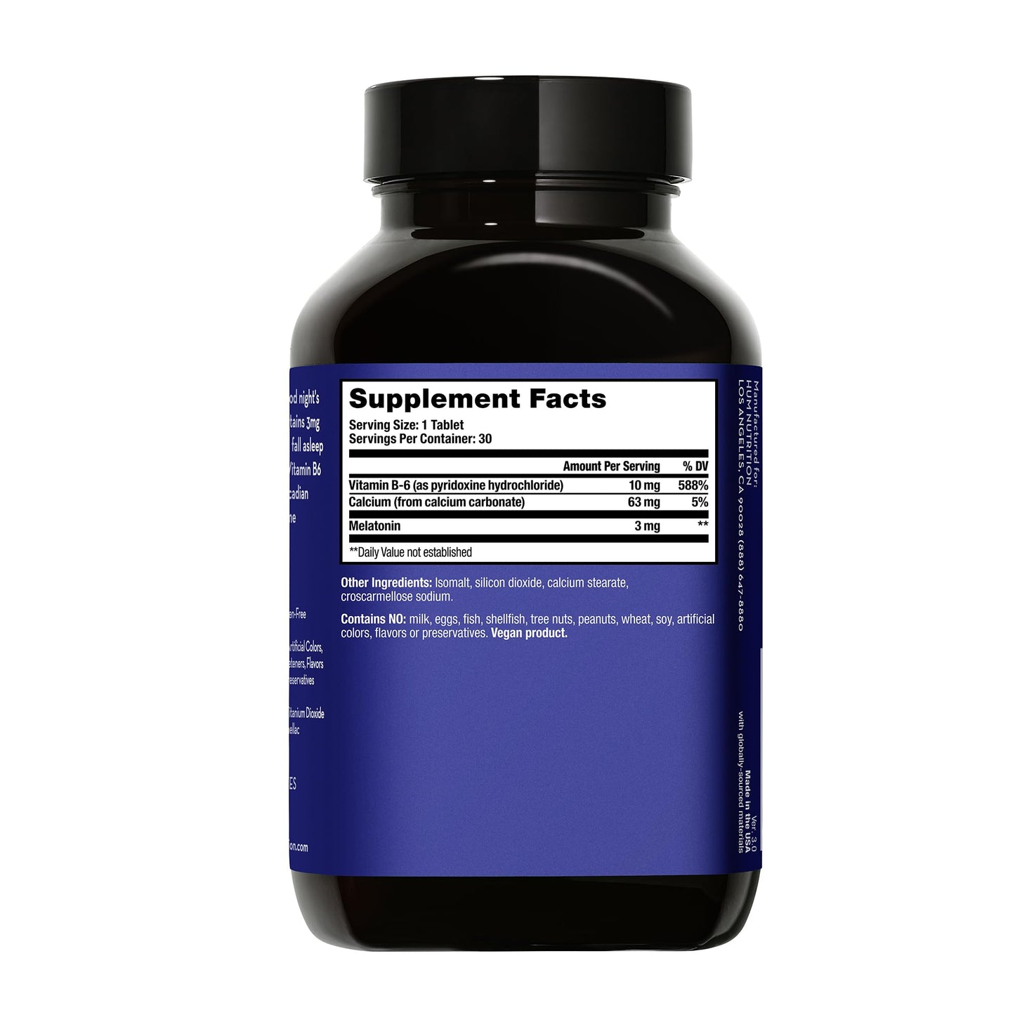 HUM Beauty zzZz Melatonin Sleep Supplement for Adults 30 Tablets