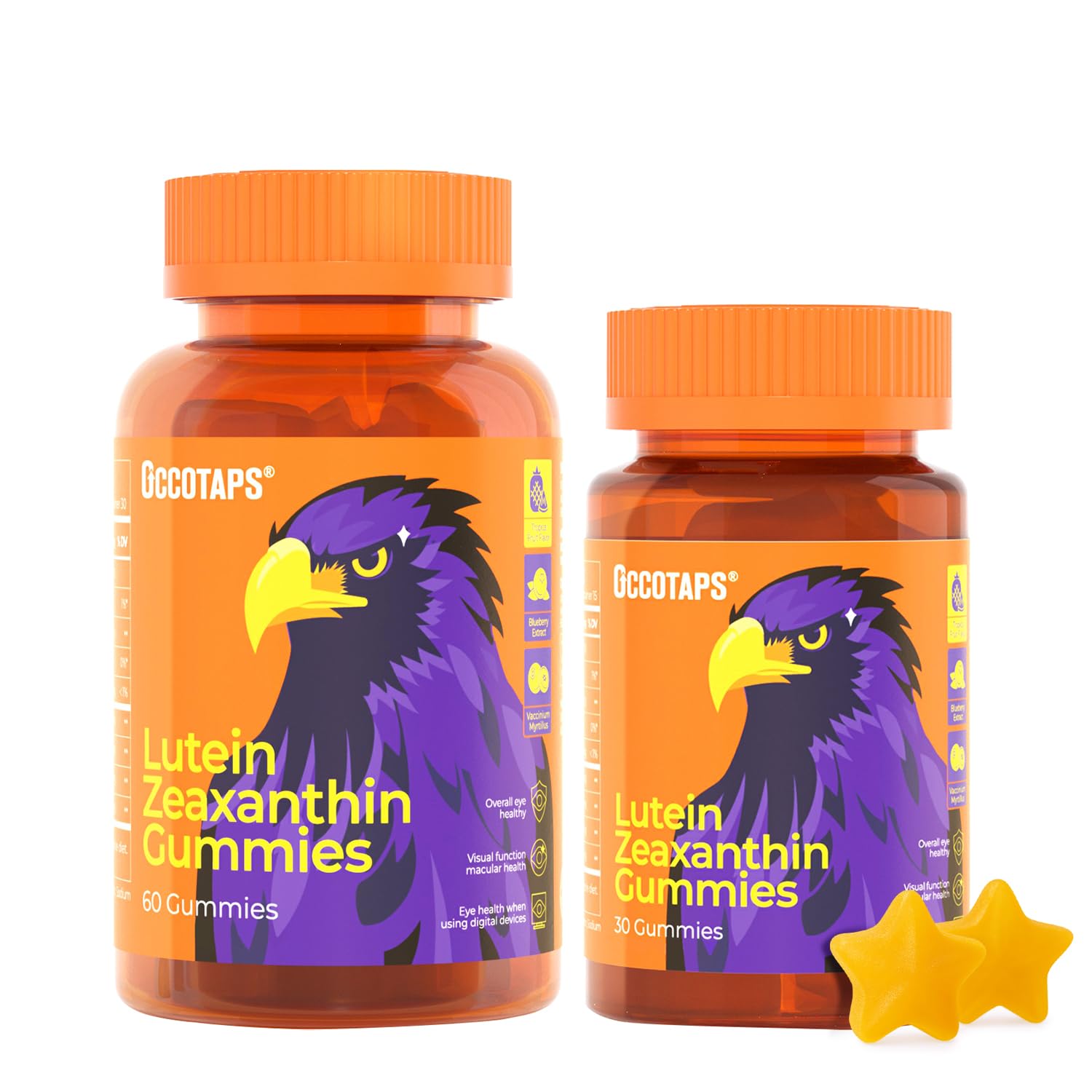 Occotaps Lutein & Zeaxanthin Eye Vitamins Gummies 90 Count