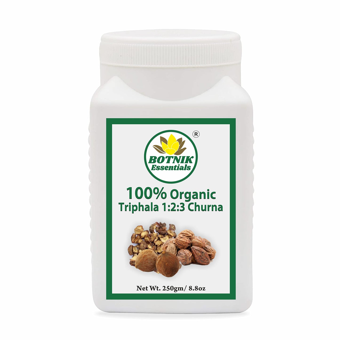 BOTNIK ESSENTIALS 100% Organic Triphala 1:2:3 Churna Powder, 250g