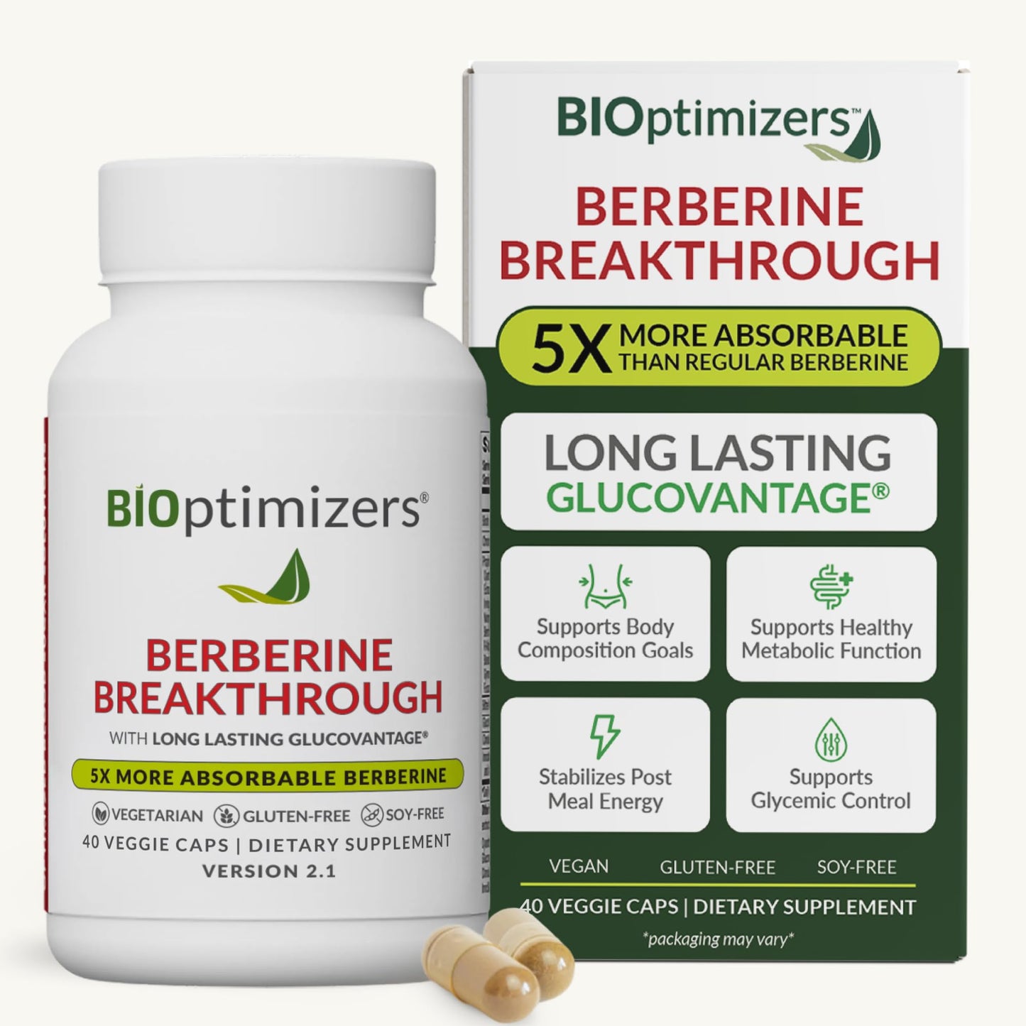 BIOptimizers Berberine Breakthrough Capsules 40 Capsules