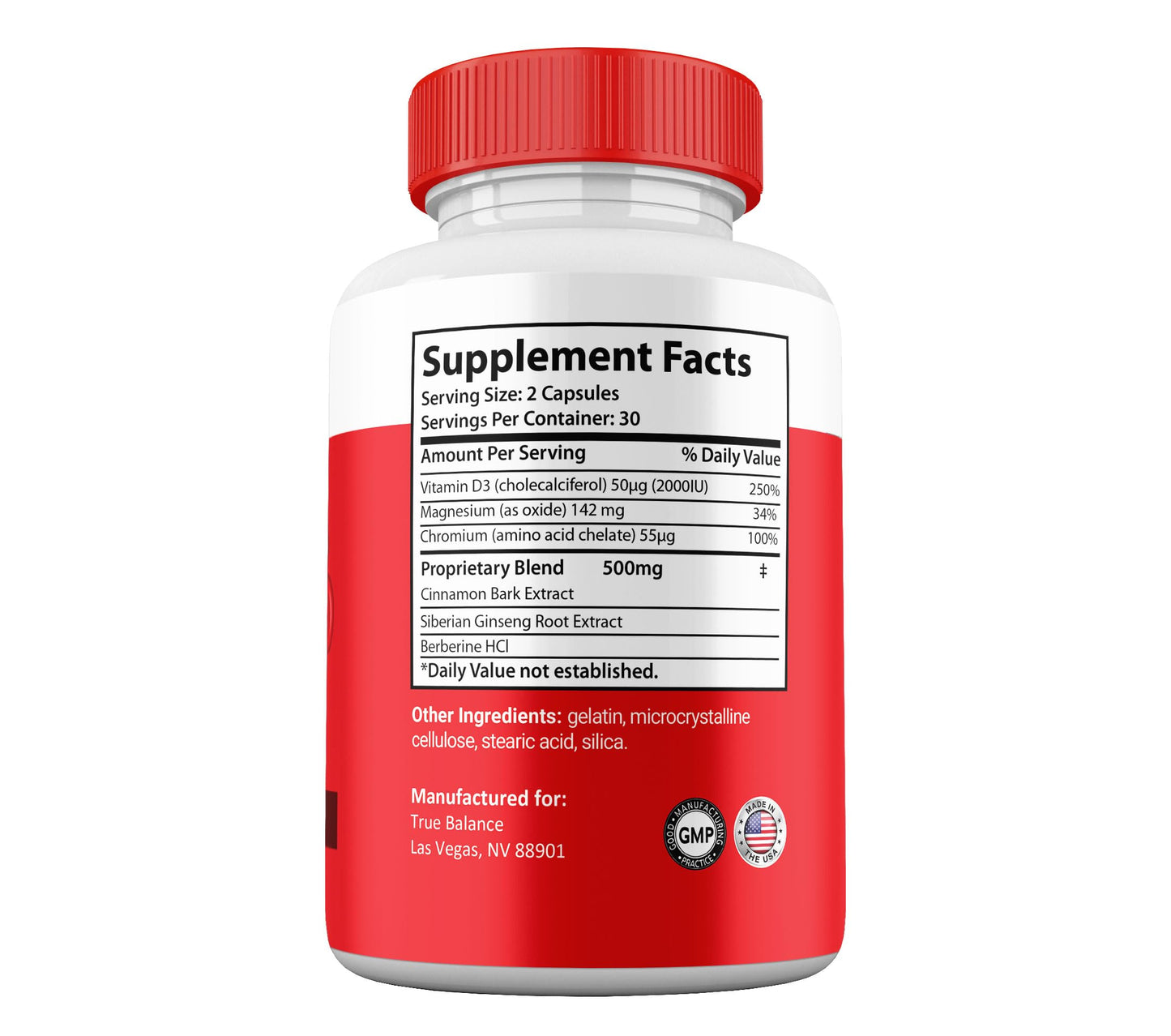 Gold Nutra True Balance Capsules 3 Count