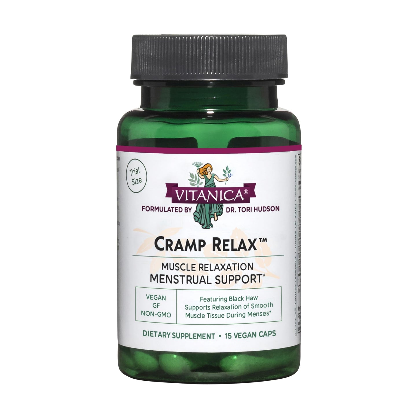 Vitanica Cramp Relax, Menstrual Support Capsules, 15 Count