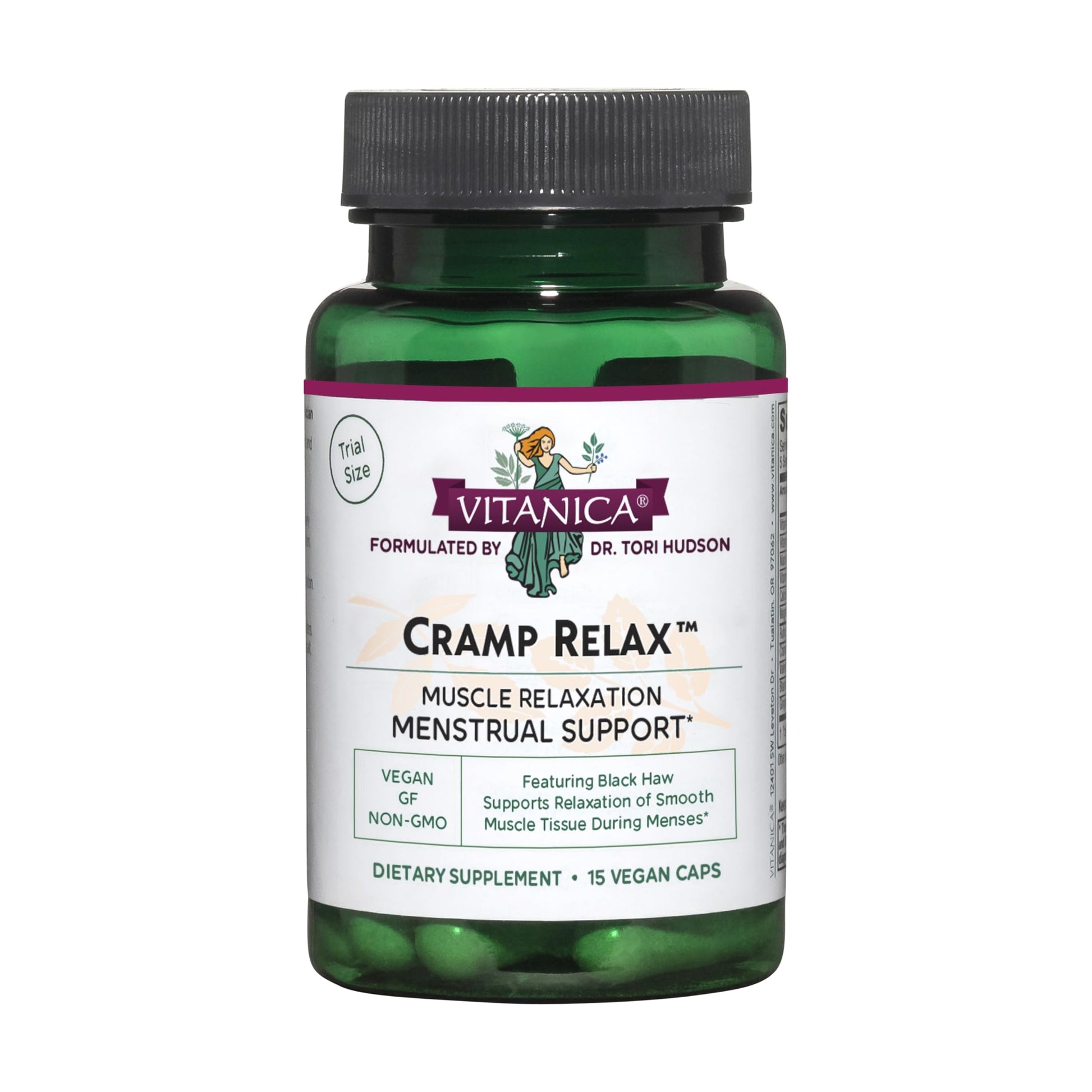 Vitanica Cramp Relax, Menstrual Support Capsules, 15 Count