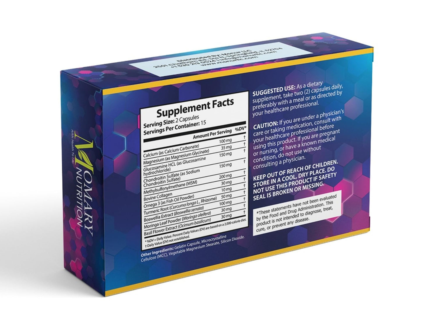 MOMARY NUTRITION Advance Gold Glucosamine Chondroitin MSM Turmeric Boswellia Calcium & Magnesium – Advanced Joint Comfort & Mobility Support Capsules, 30 Count