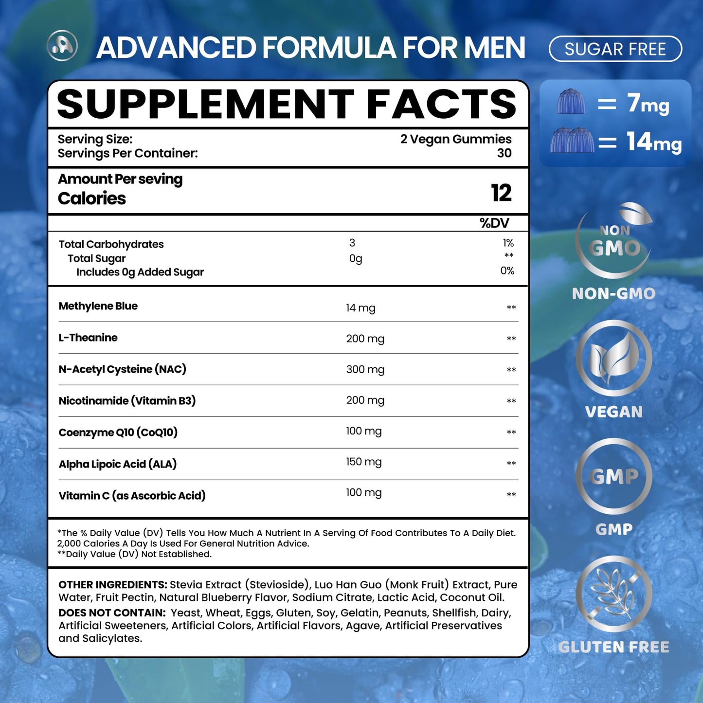Aube'Azur Methylene Blue Gummies 60 Count
