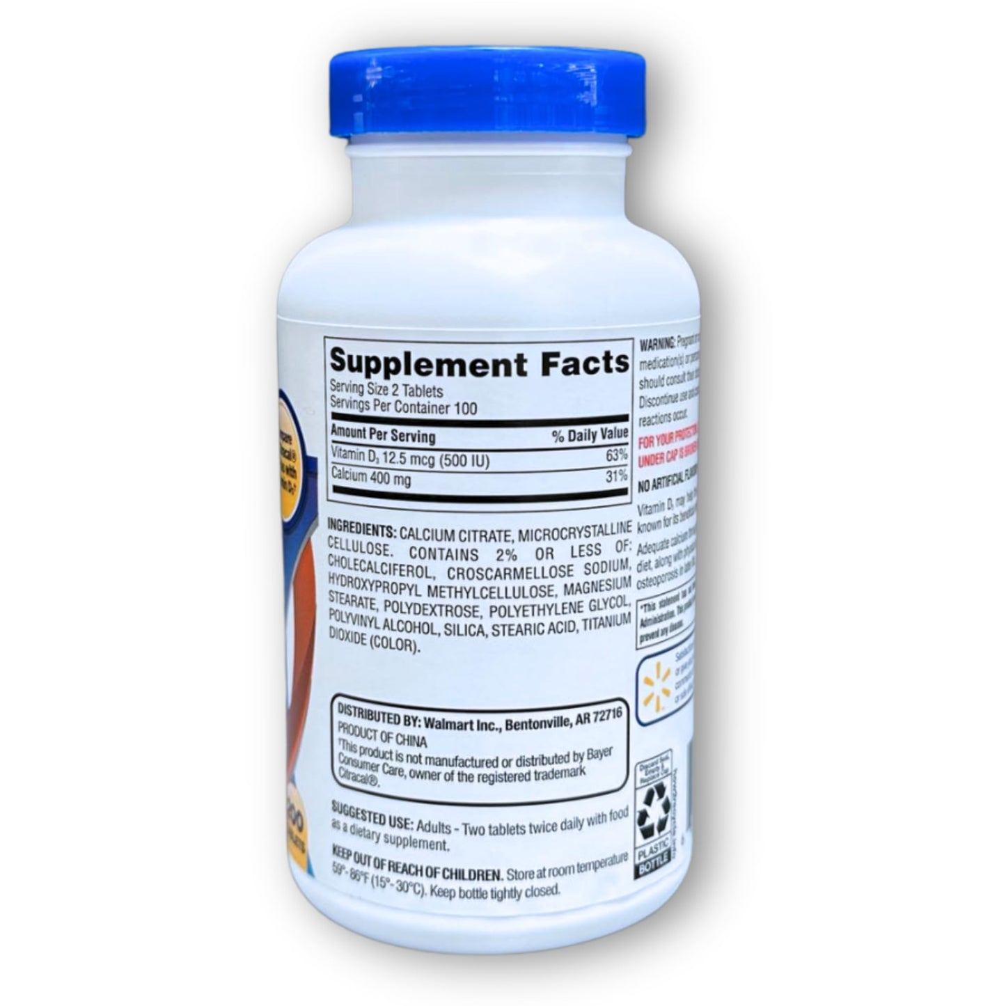 Fusion Shop Store Calcium Citrate Vitamin D3 200 Tablets