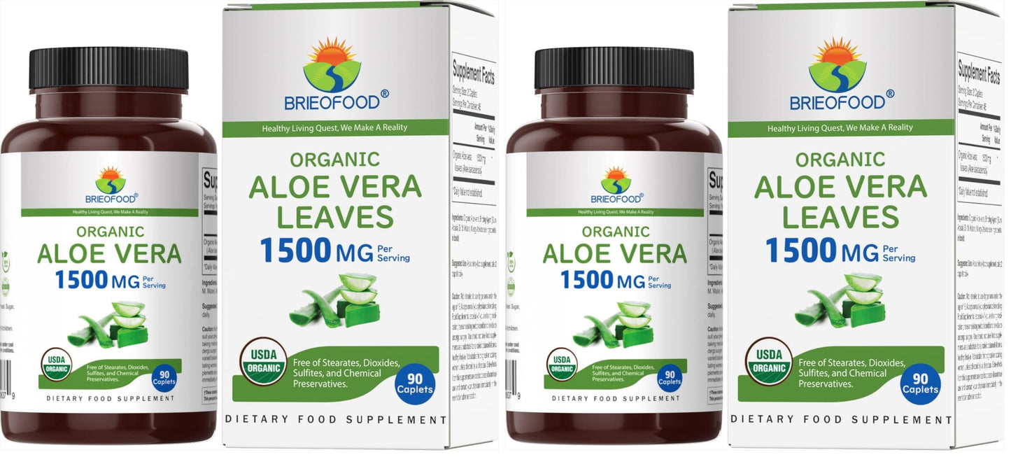 Brieofood Organic Aloe Vera 1500mg Tablet 180 Tablets