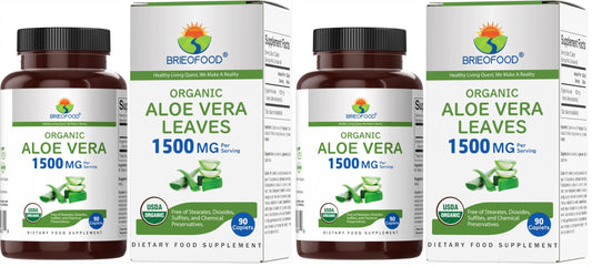 Brieofood Organic Aloe Vera 1500mg Tablet 180 Tablets