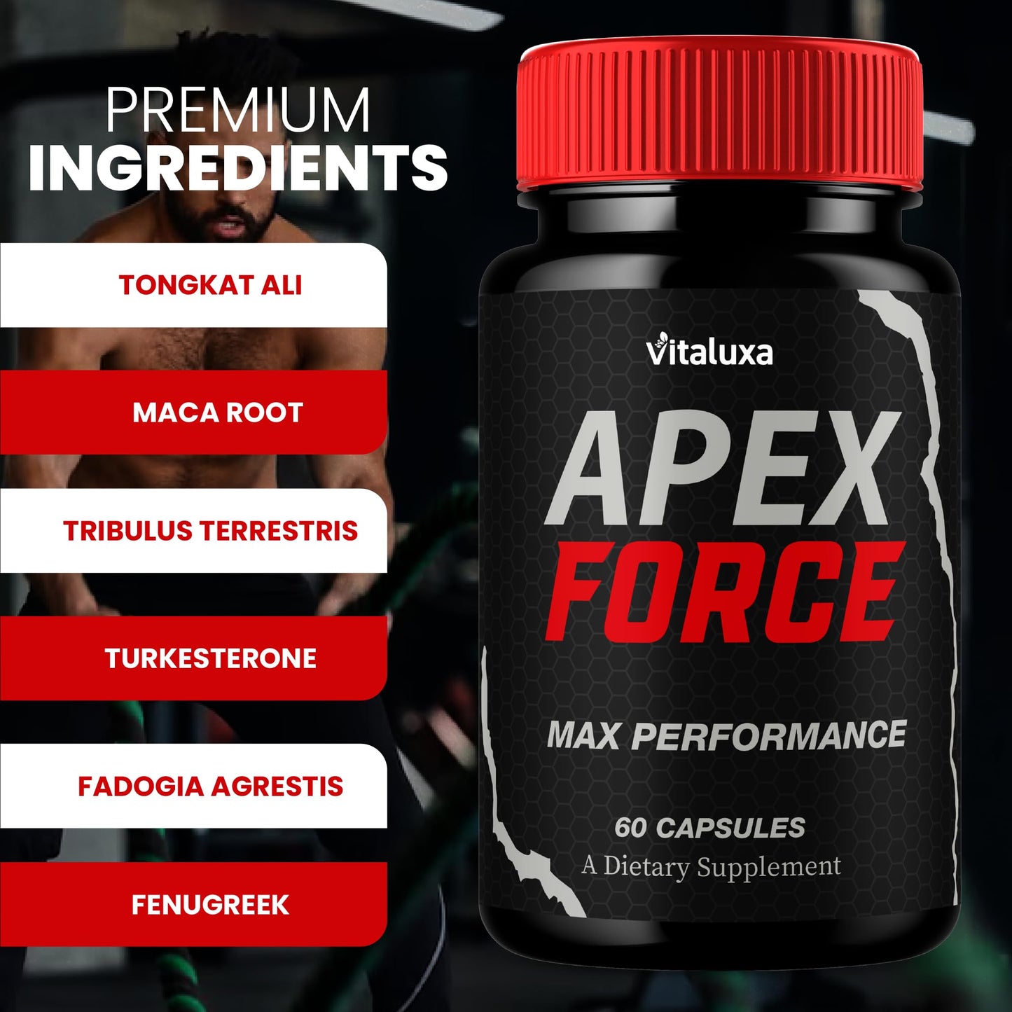Vitaluxa Apex Force Performance Capsules 300 Capsules