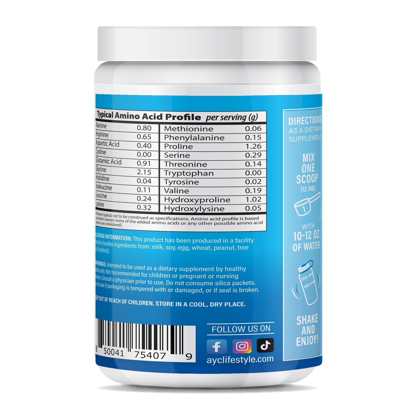 ABOUT YOUR COLLAGEN Peptide Energy Collagen Powder, 8.92 oz