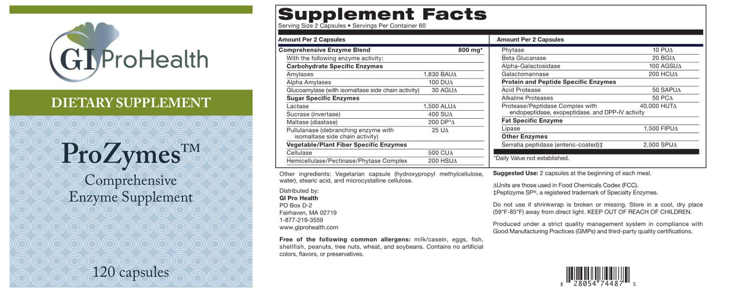GI ProHealth ProZymes Capsules 120 Capsules