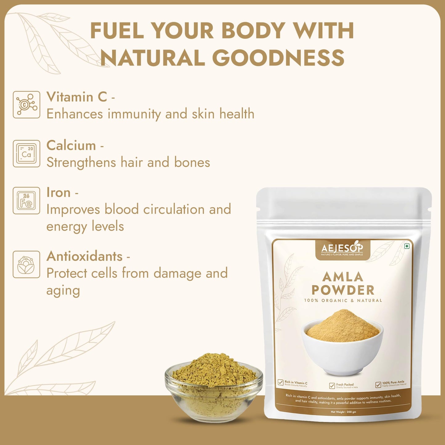 AEJESOP Organic Amla Powder, Indian Gooseberry (Amalaki) Powder 7