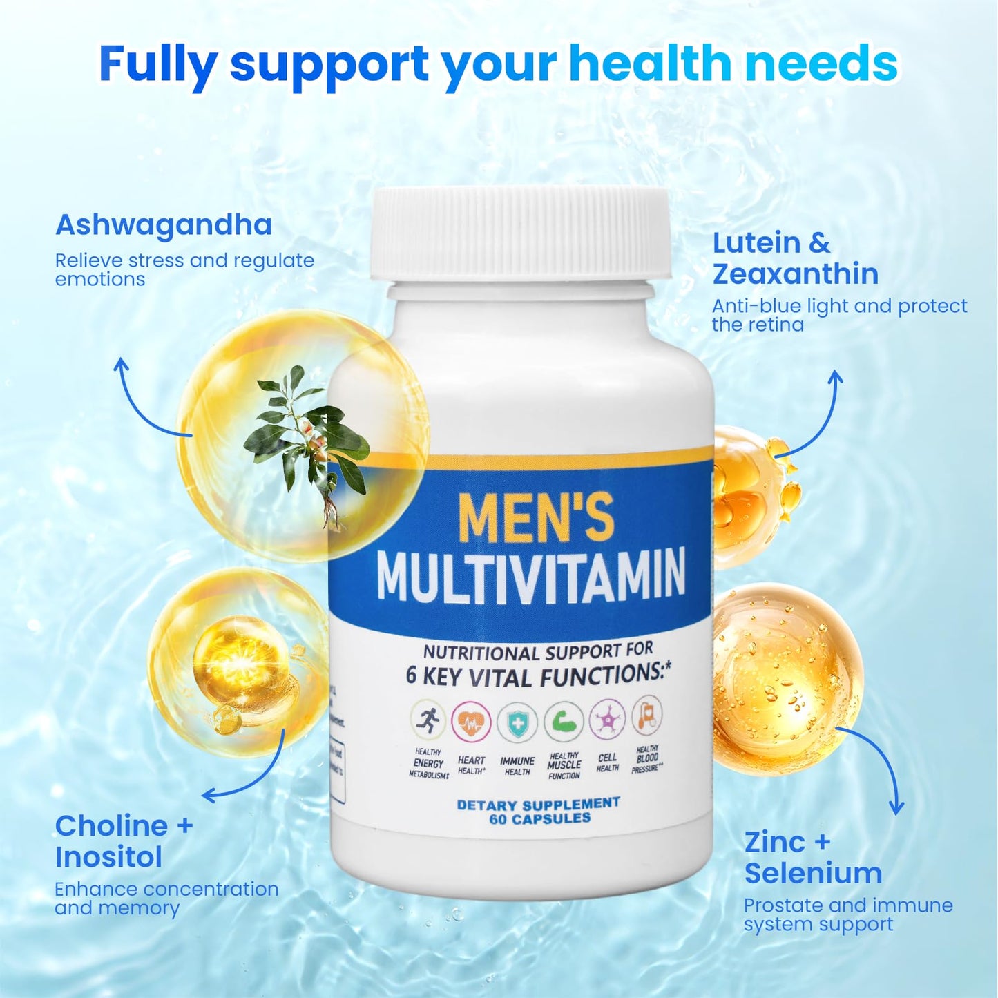 ssumiao Men's Multivitamins Softgels 60 Count