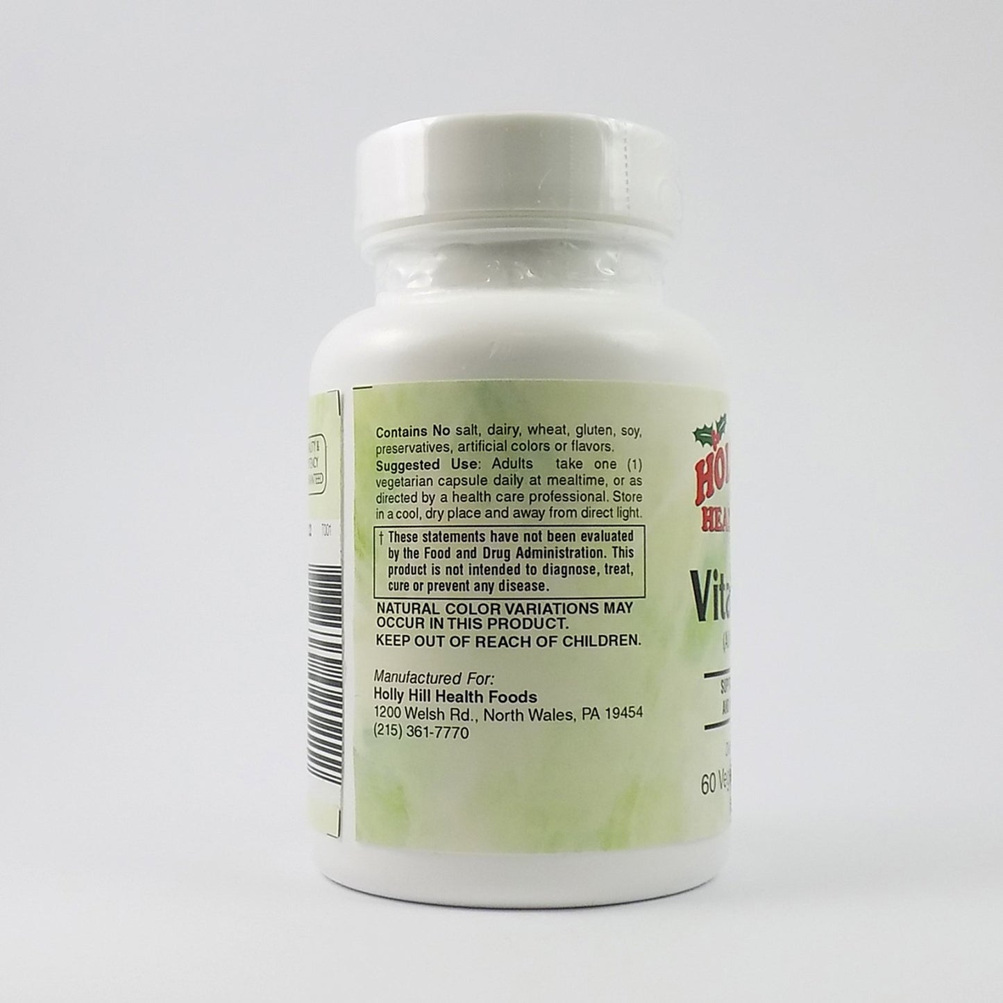 Holly Hill Health Foods Vitamin K2 Capsule, 60 Vegetarian Capsules
