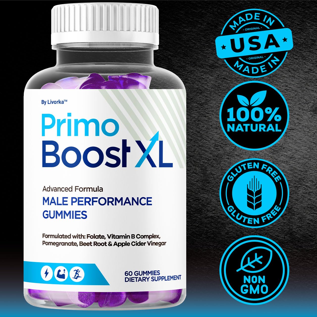 LIVORKA Primo Boost XL Gummies 60