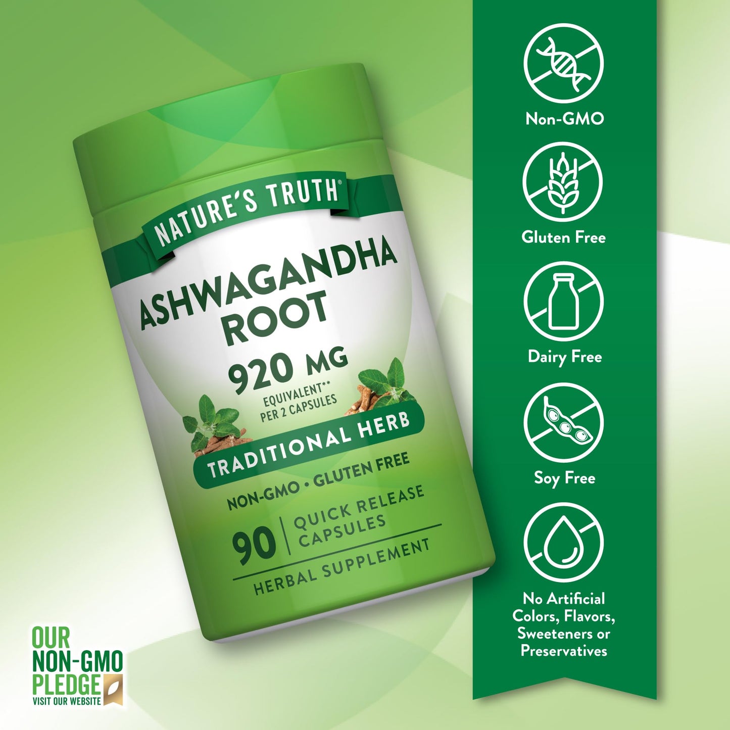 Nature's Truth Ashwagandha Capsules 90 Count
