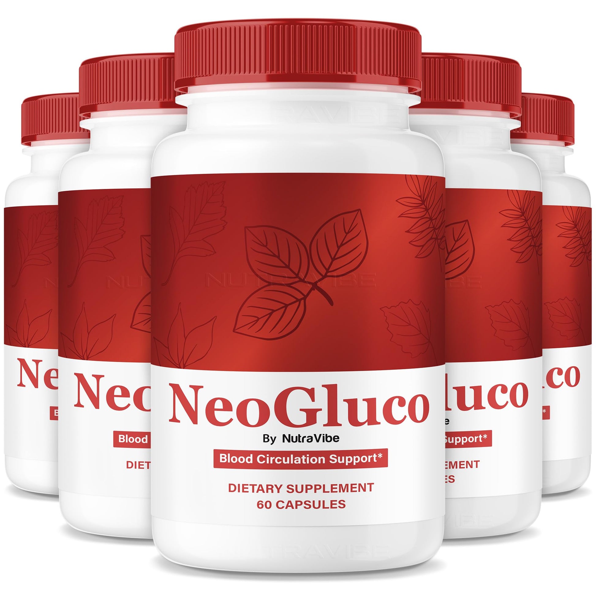 NutraVibe NeoGluco Premium Circulation Support, 300 Capsules