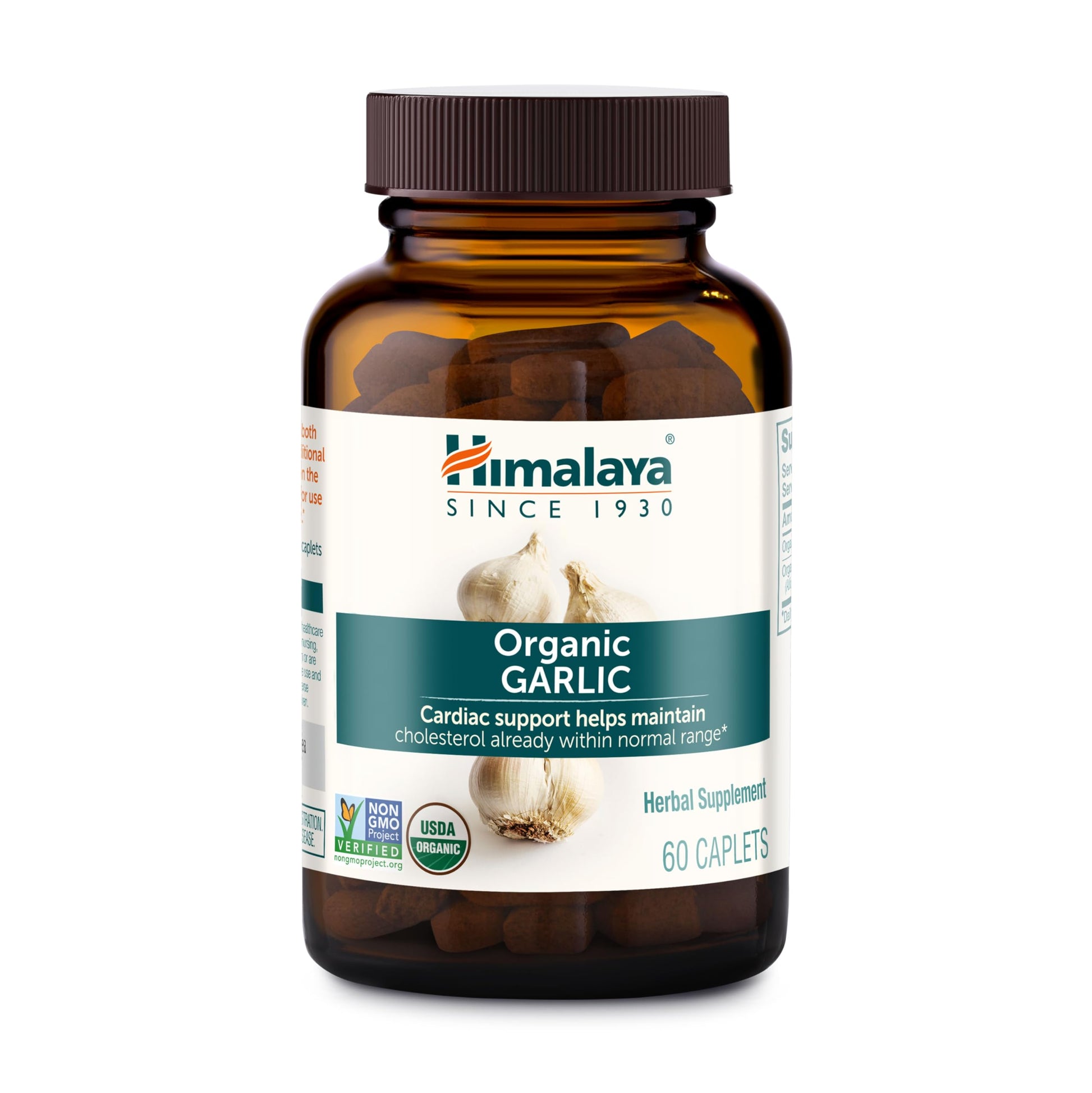 Himalaya Organic Garlic - Herbal Supplement for Lipid Metabolism and Immune Support Capsule, 60 Count