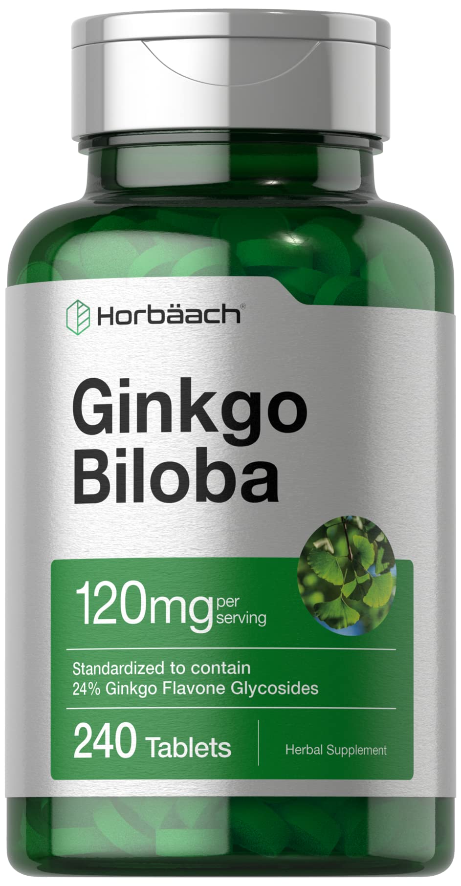 Horbäach Ginkgo Biloba Supplement 120 mg Tablet 240 Tablets