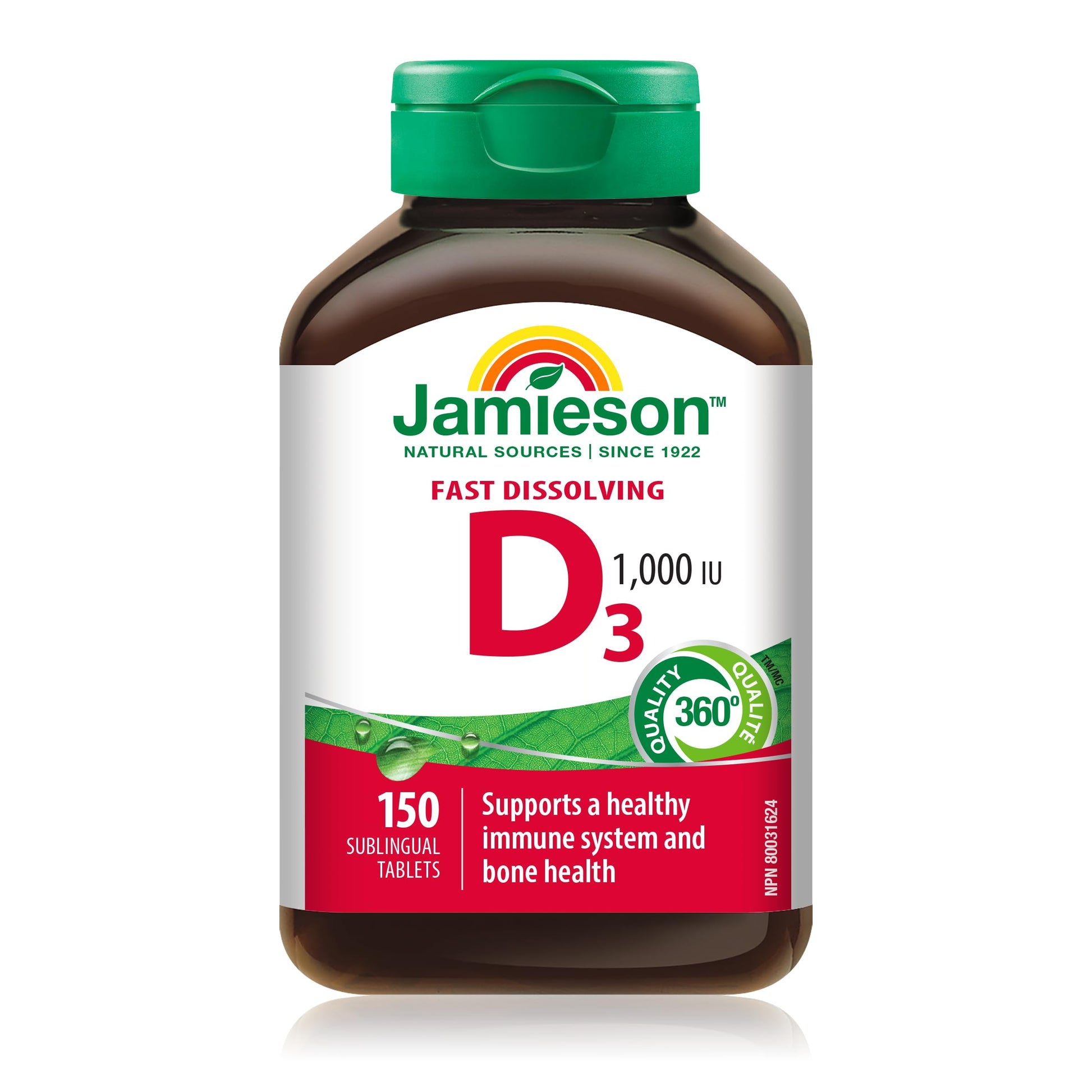 Jamieson Laboratories Vitamin D3 1,000 IU 150 Tablets