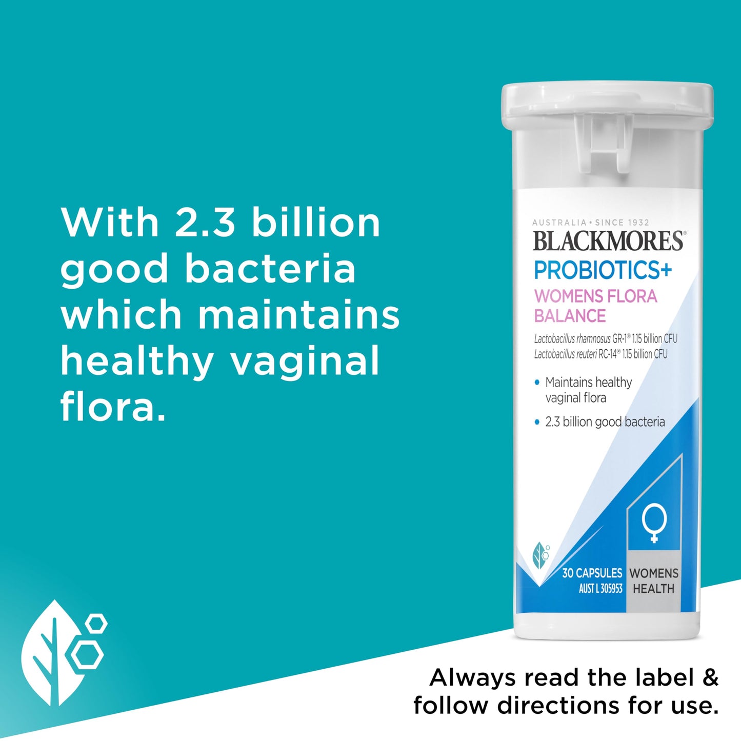 Blackmores Probiotics+ Womens Flora Balance Capsules 30