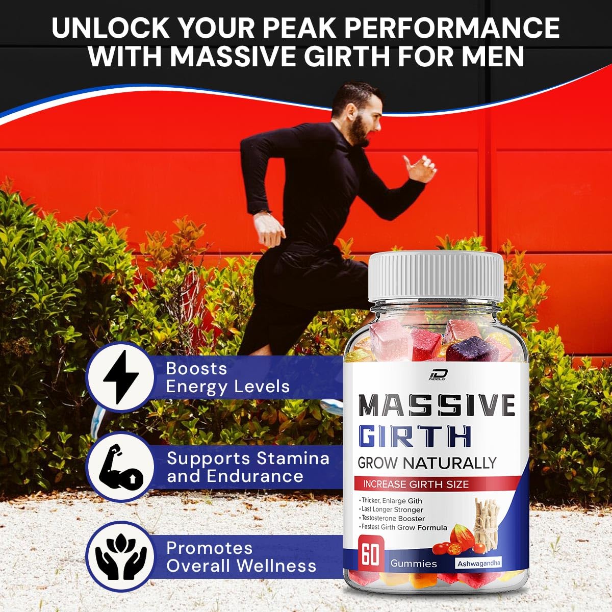 Indelo Massive Girth Gummy for Men, 300 Gummies