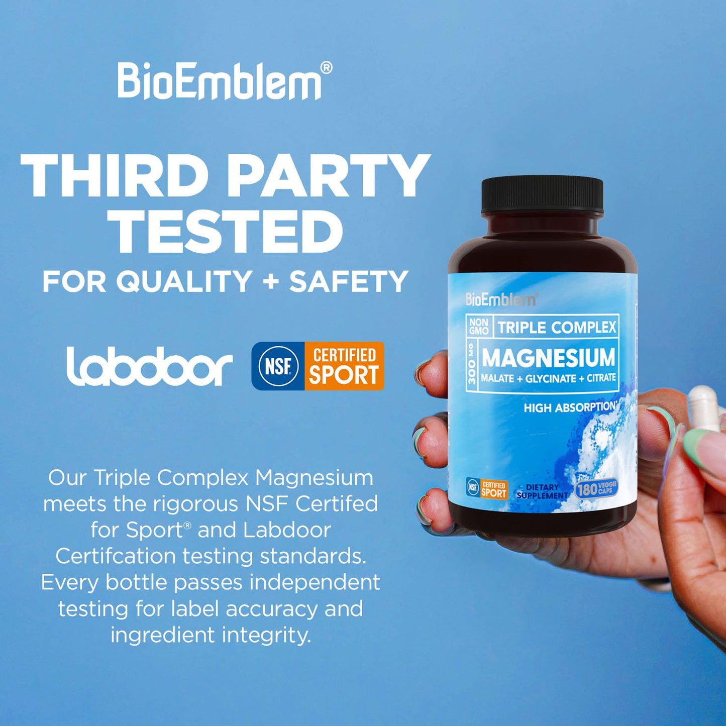BioEmblem Triple Magnesium Complex Capsule 180 Count