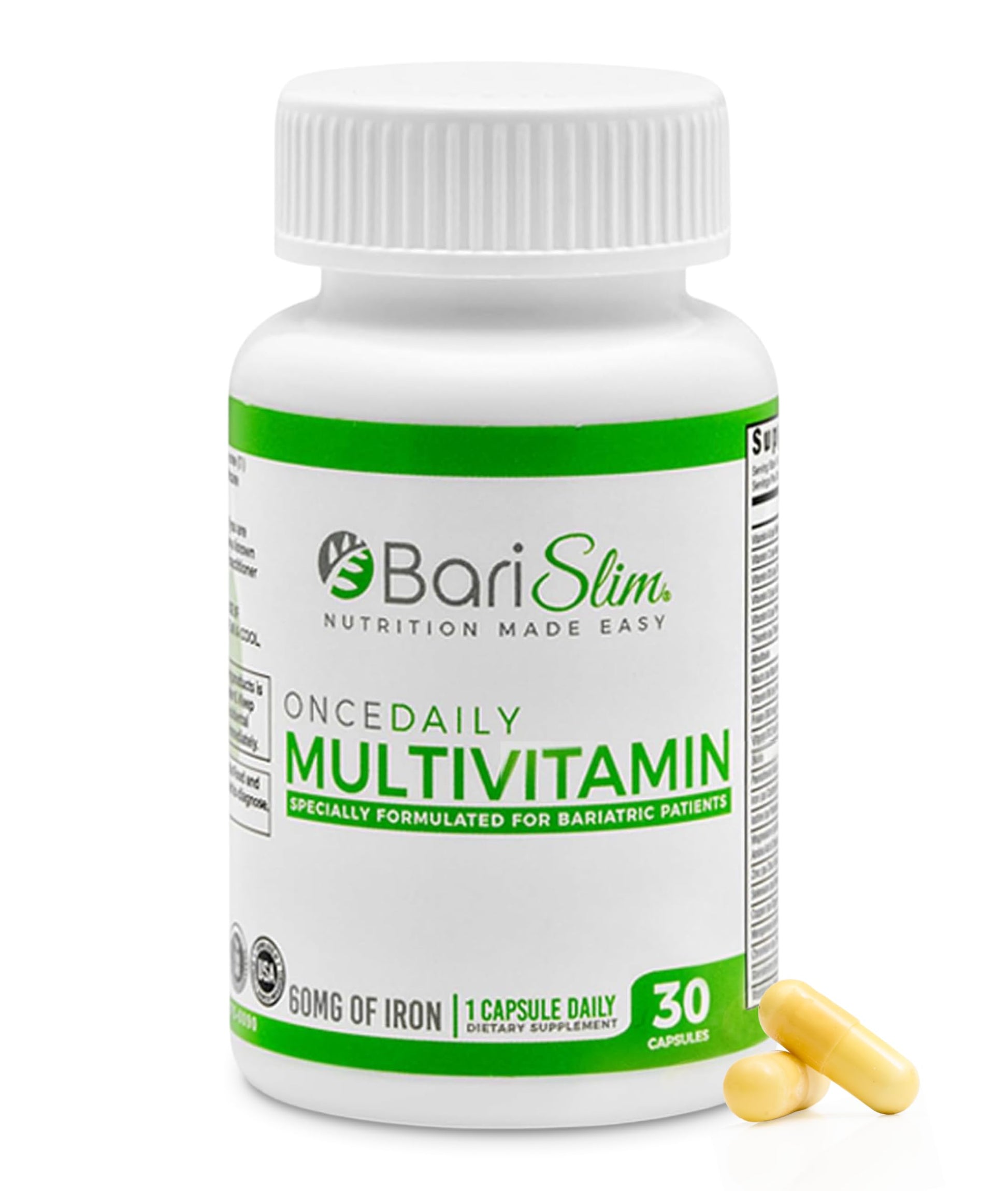 BariSlim Once Daily Bariatric Multivitamin Capsule 30 Count